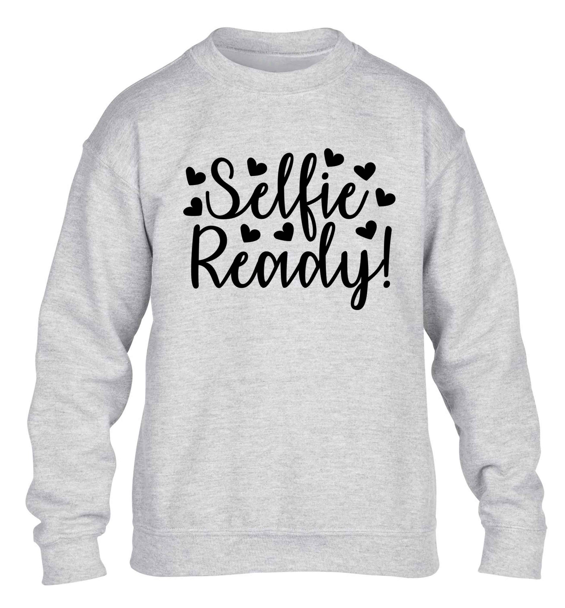 Selfie ready children's grey sweater 12-13 Years