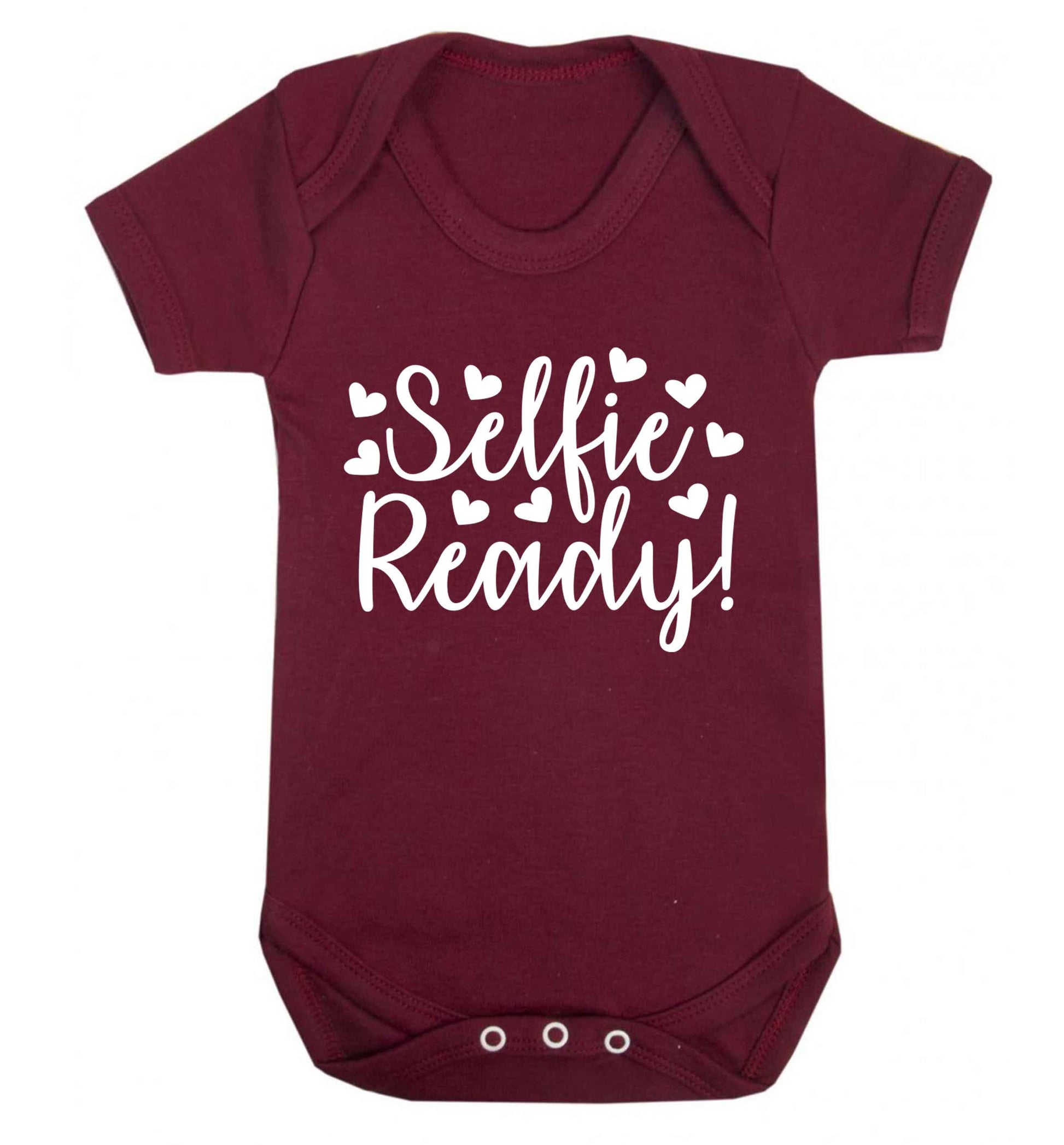 Selfie ready Baby Vest maroon 18-24 months