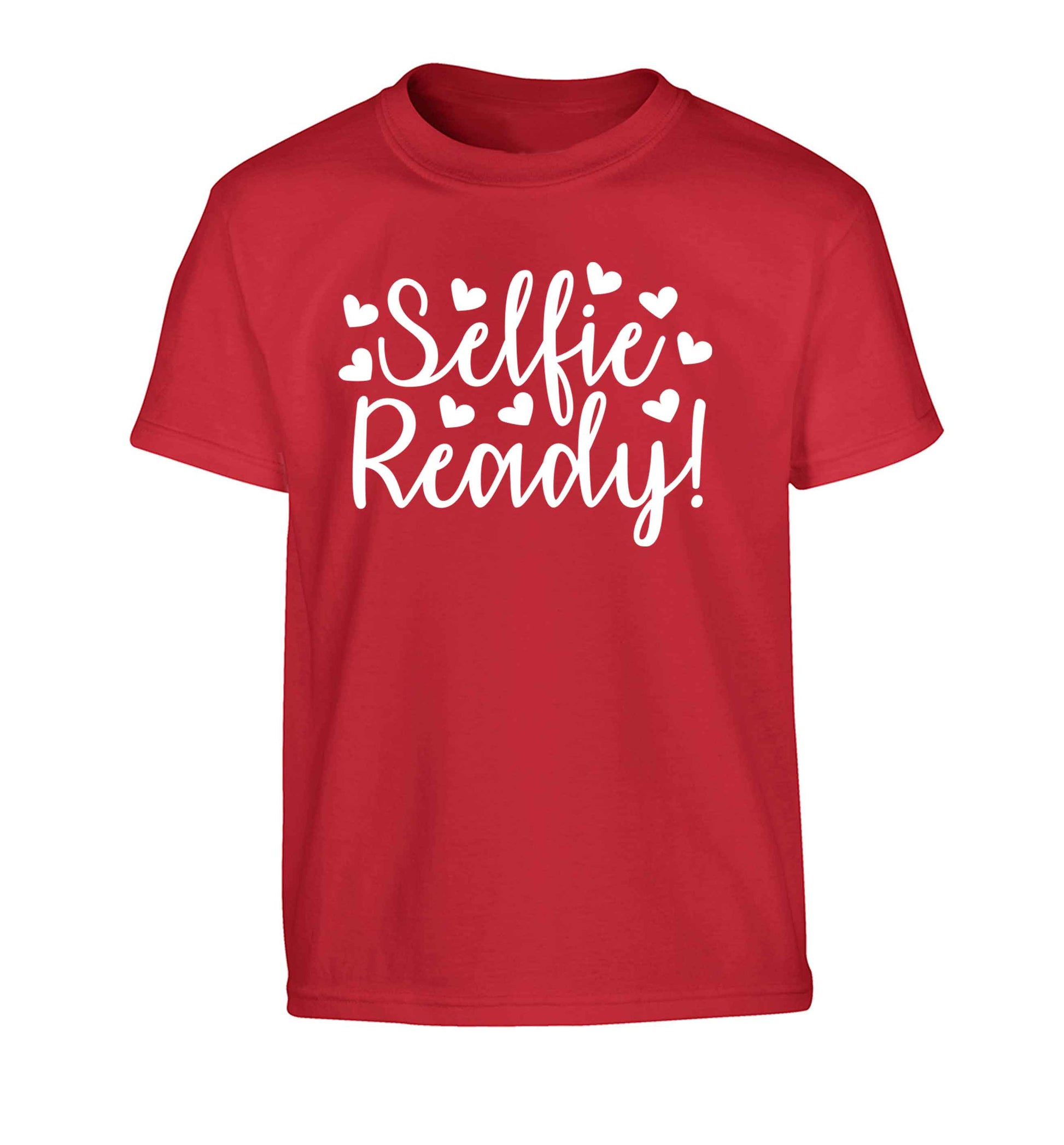 Selfie ready Children's red Tshirt 12-13 Years