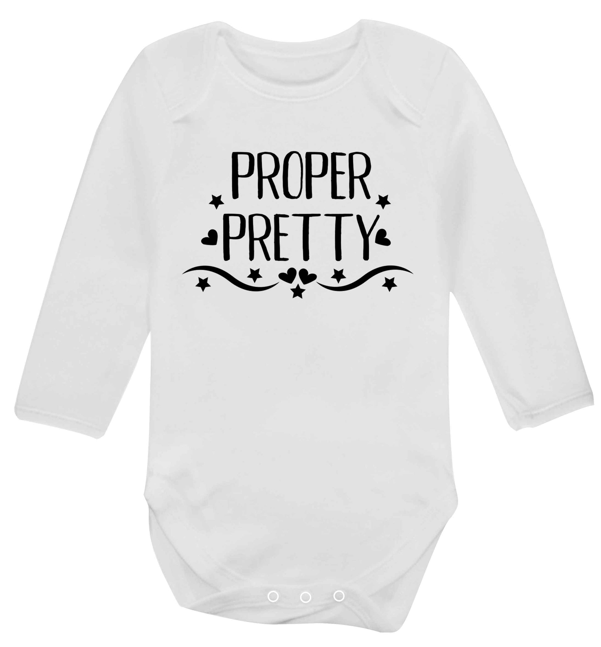 Proper pretty Baby Vest long sleeved white 6-12 months