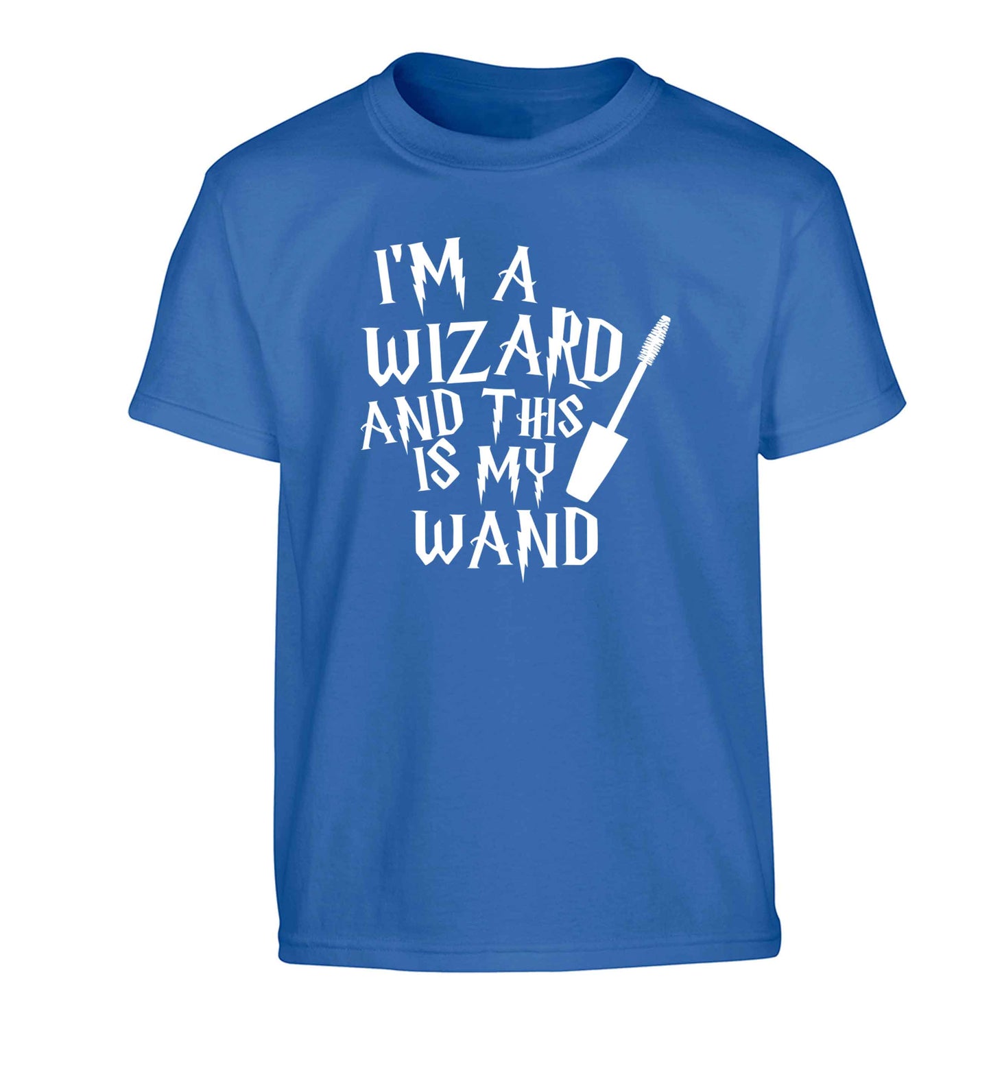 I'm a wizard and this is my wand Children's blue Tshirt 12-13 Years