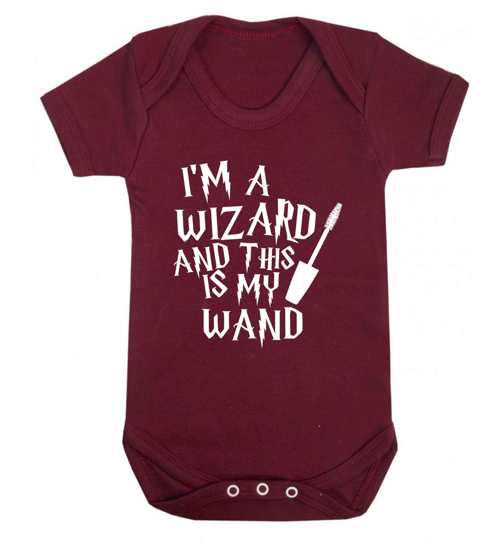 I'm a wizard and this is my wand Baby Vest maroon 18-24 months