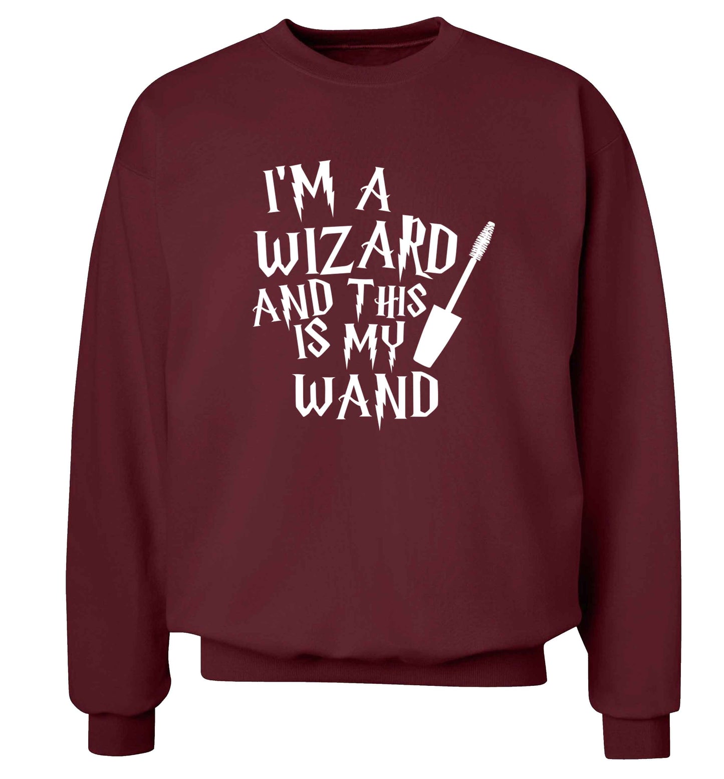 I'm a wizard and this is my wand Adult's unisex maroon Sweater 2XL