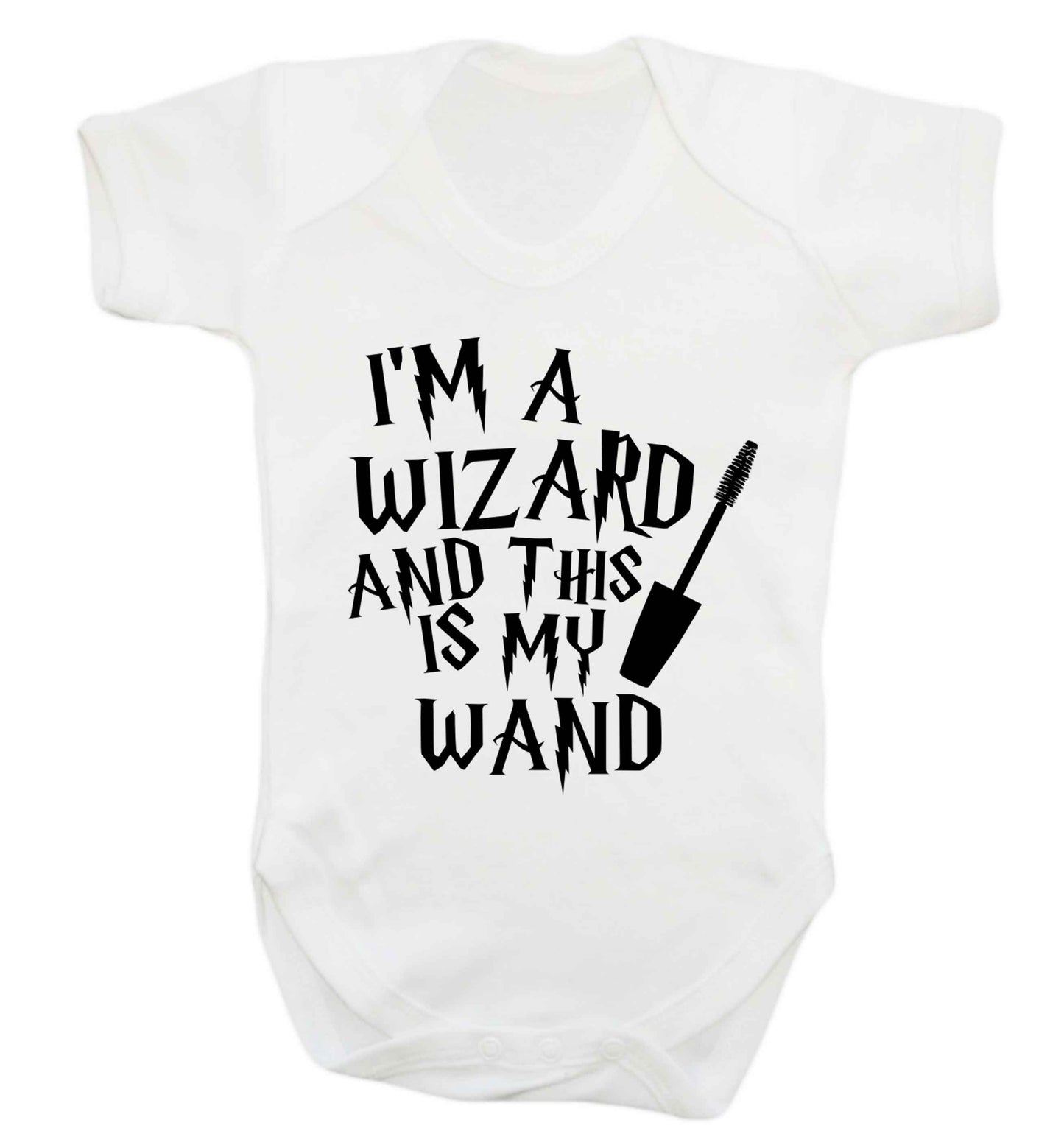 I'm a wizard and this is my wand Baby Vest white 18-24 months