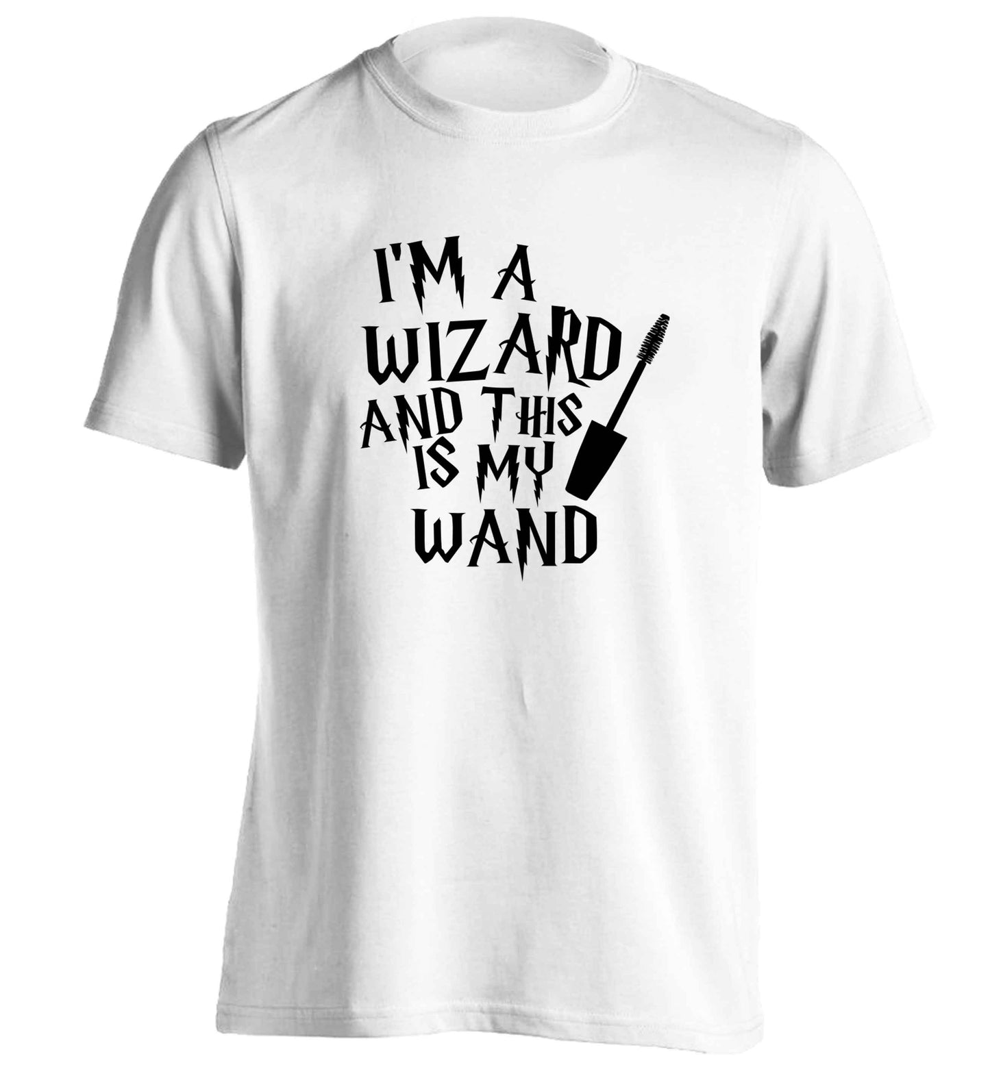 I'm a wizard and this is my wand adults unisex white Tshirt 2XL