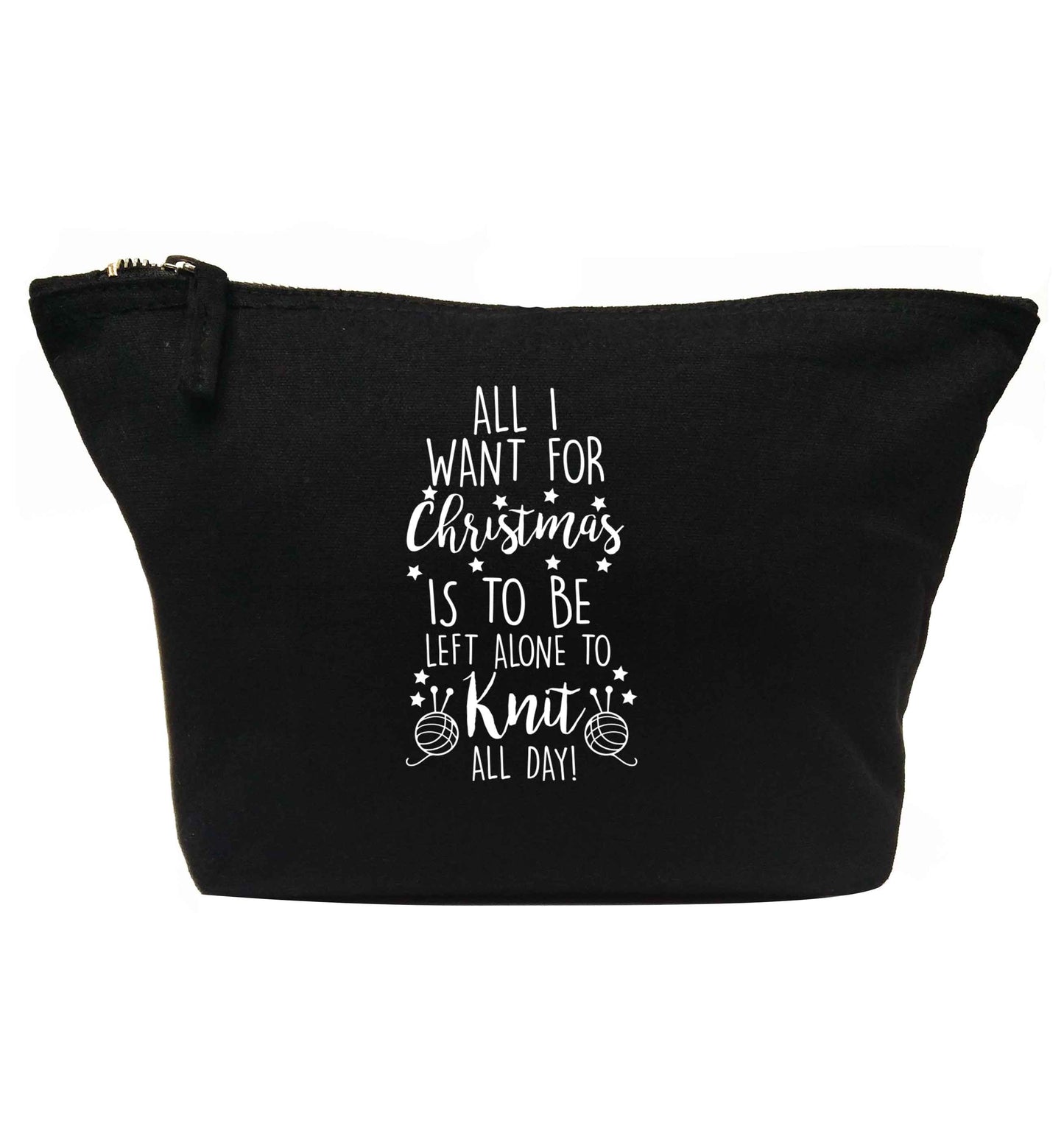 All I want for Christmas is to be left alone to knit all day | makeup / wash bag