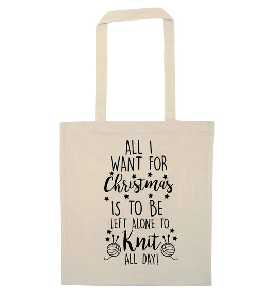 Merry Christmas natural tote bag