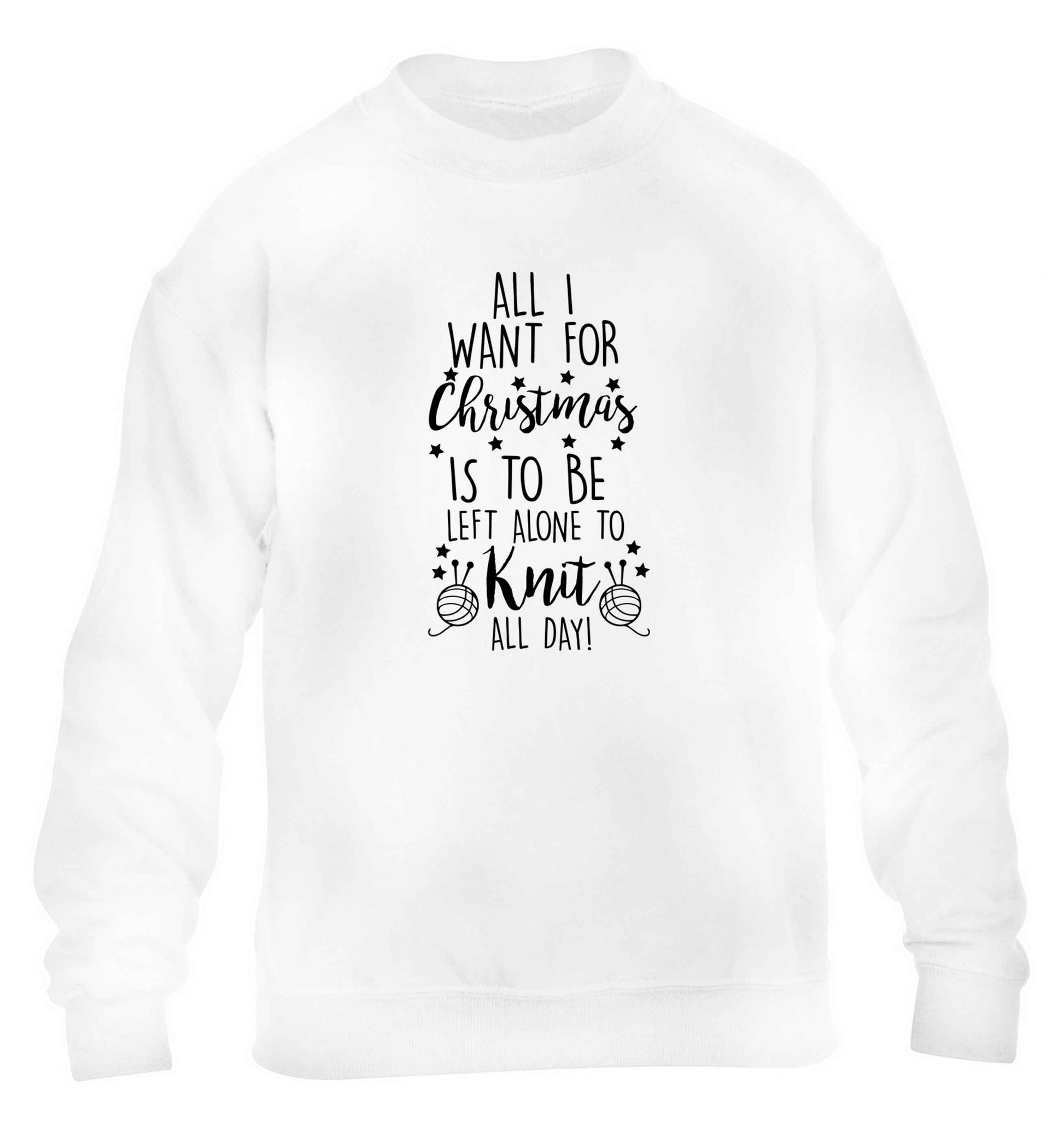 Merry Christmas children's white sweater 12-13 Years