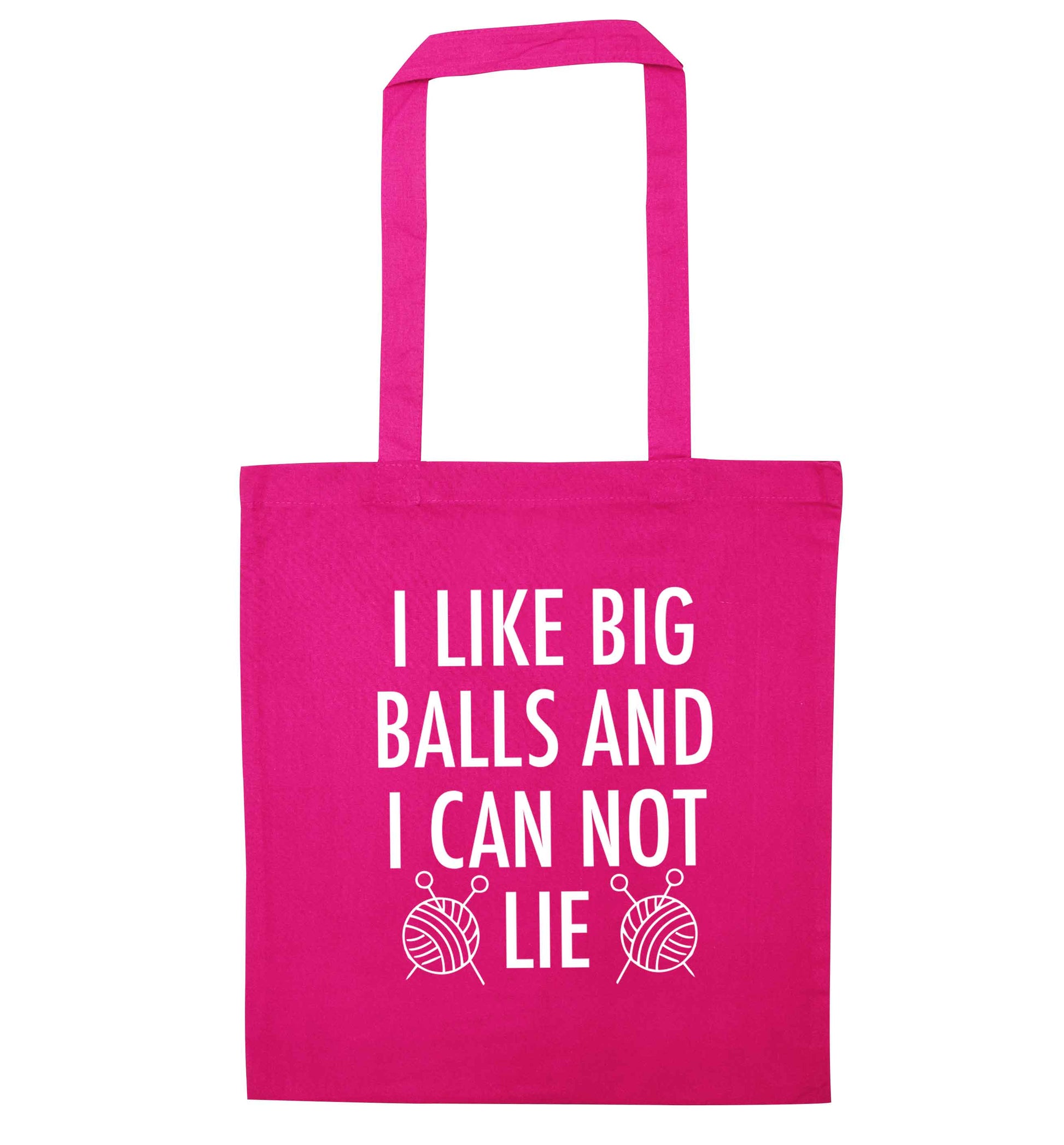 I like big balls and I can not lie pink tote bag