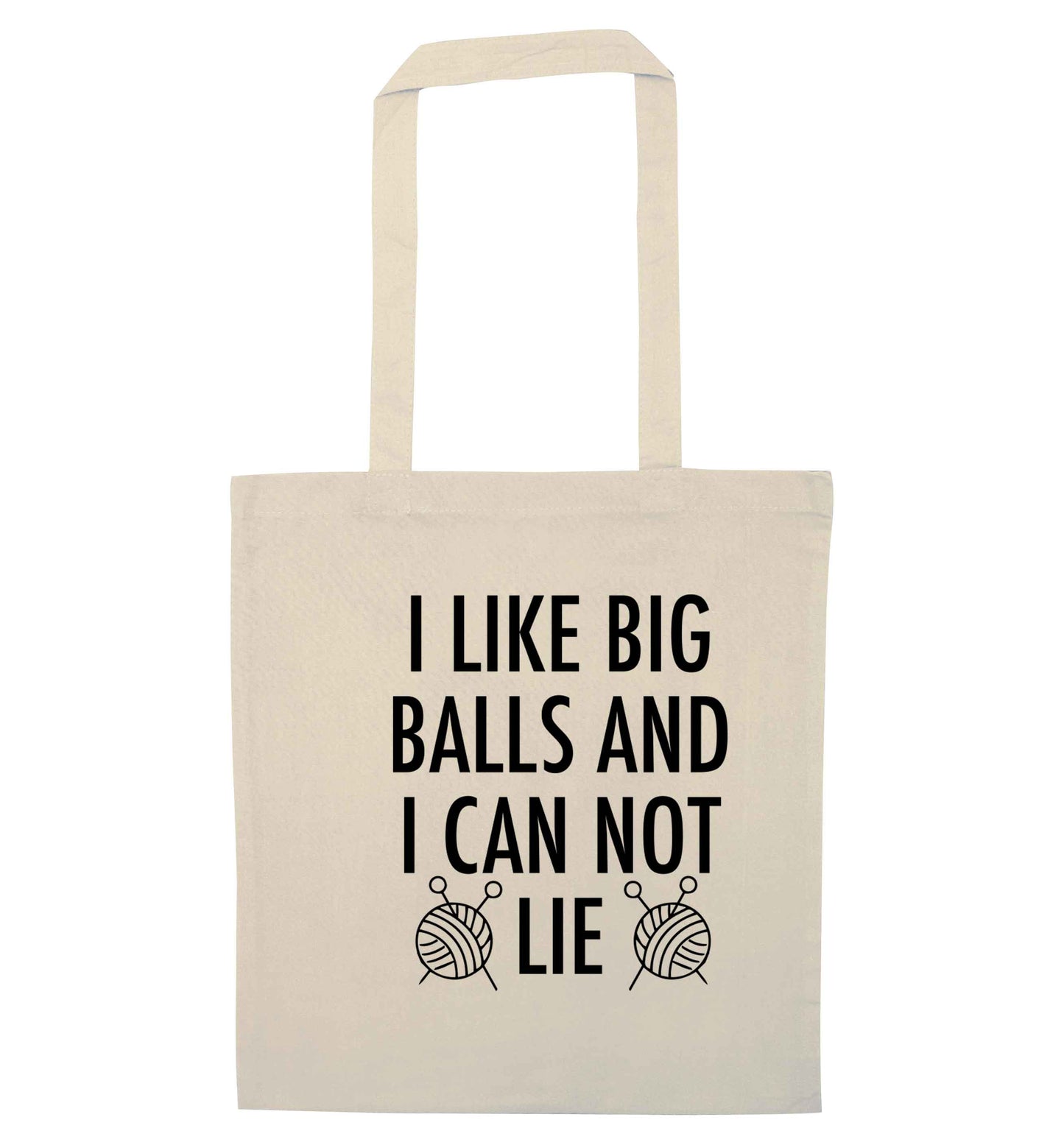 I like big balls and I can not lie natural tote bag