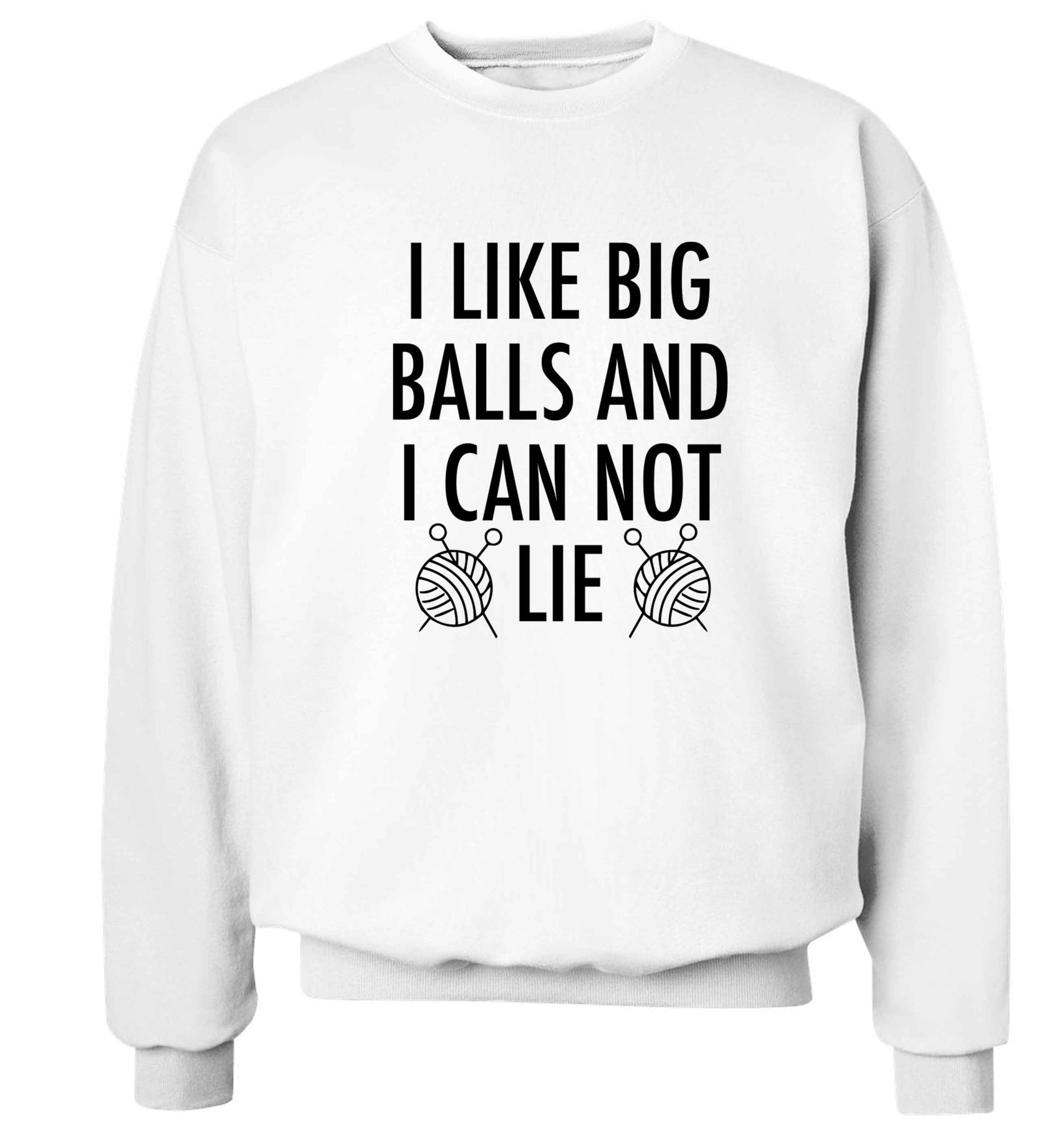 I like big balls and I can not lie Adult's unisex white Sweater 2XL