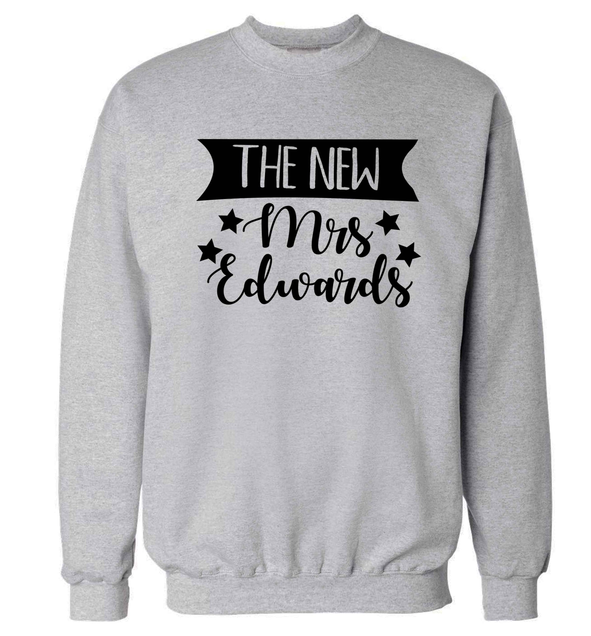 Introducing the new Mrs personalised Adult's unisex grey Sweater 2XL