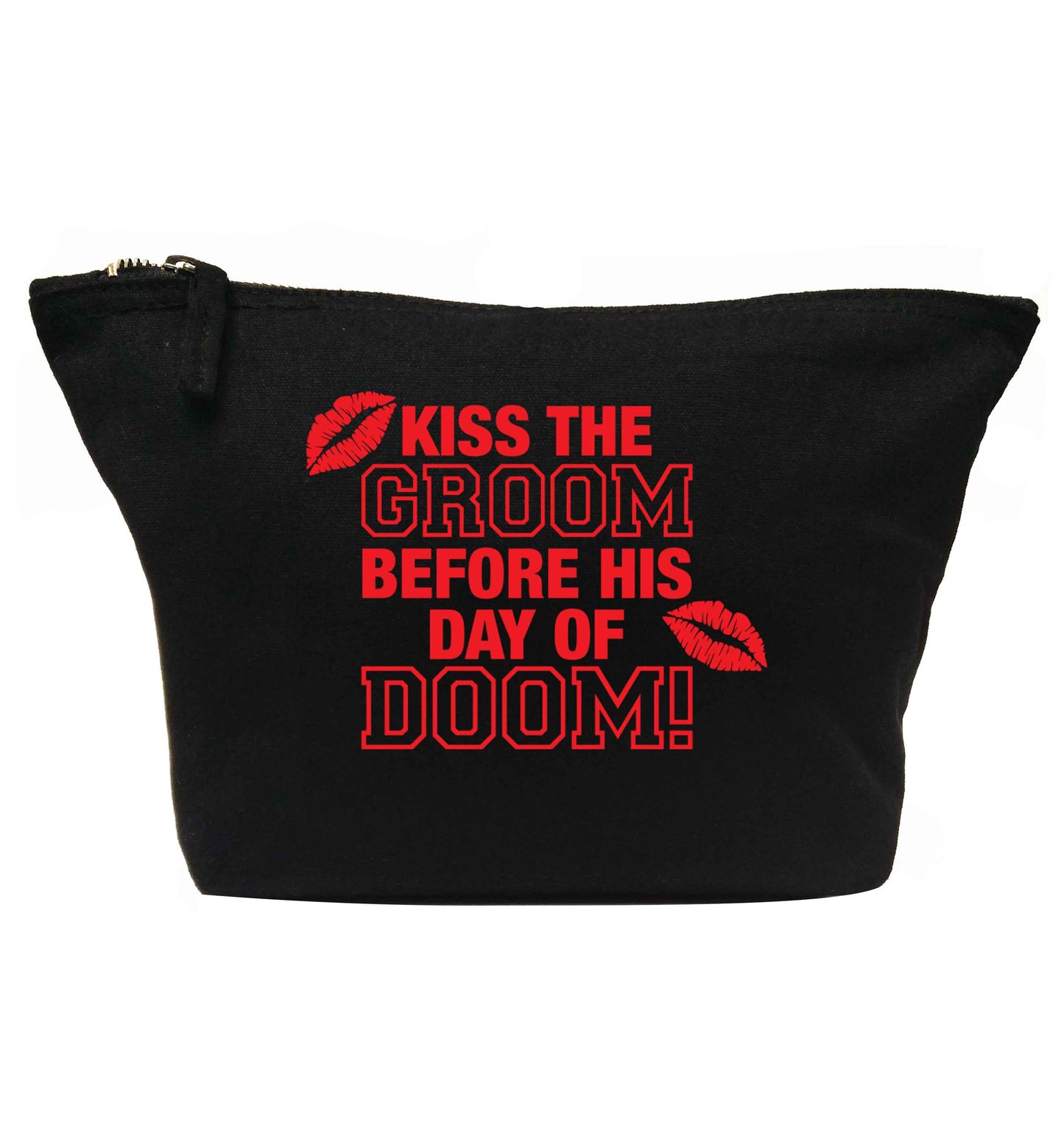 Kiss the groom before his day of doom! | makeup / wash bag