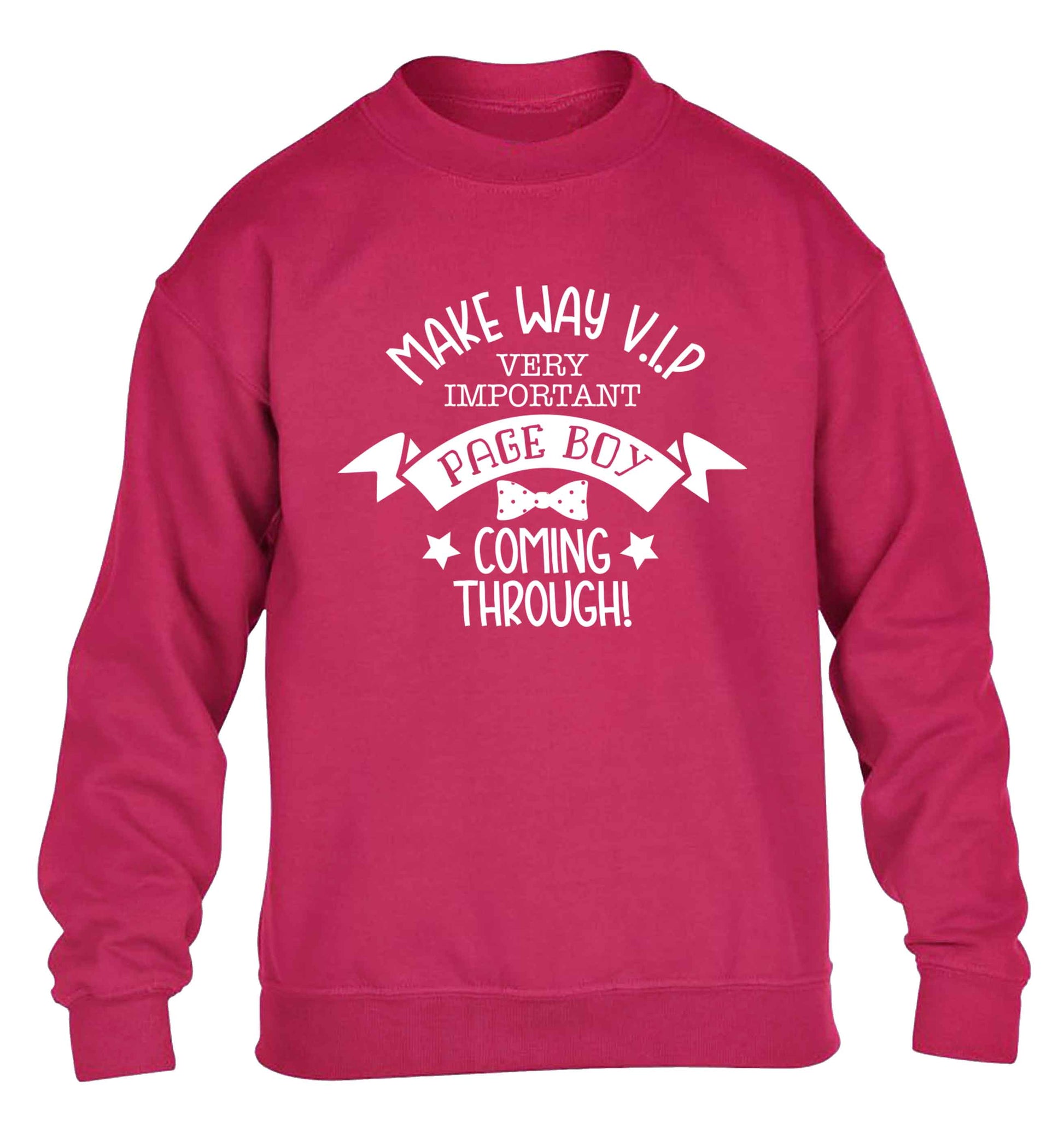 Make way V.I.P page boy coming through! children's pink sweater 12-13 Years