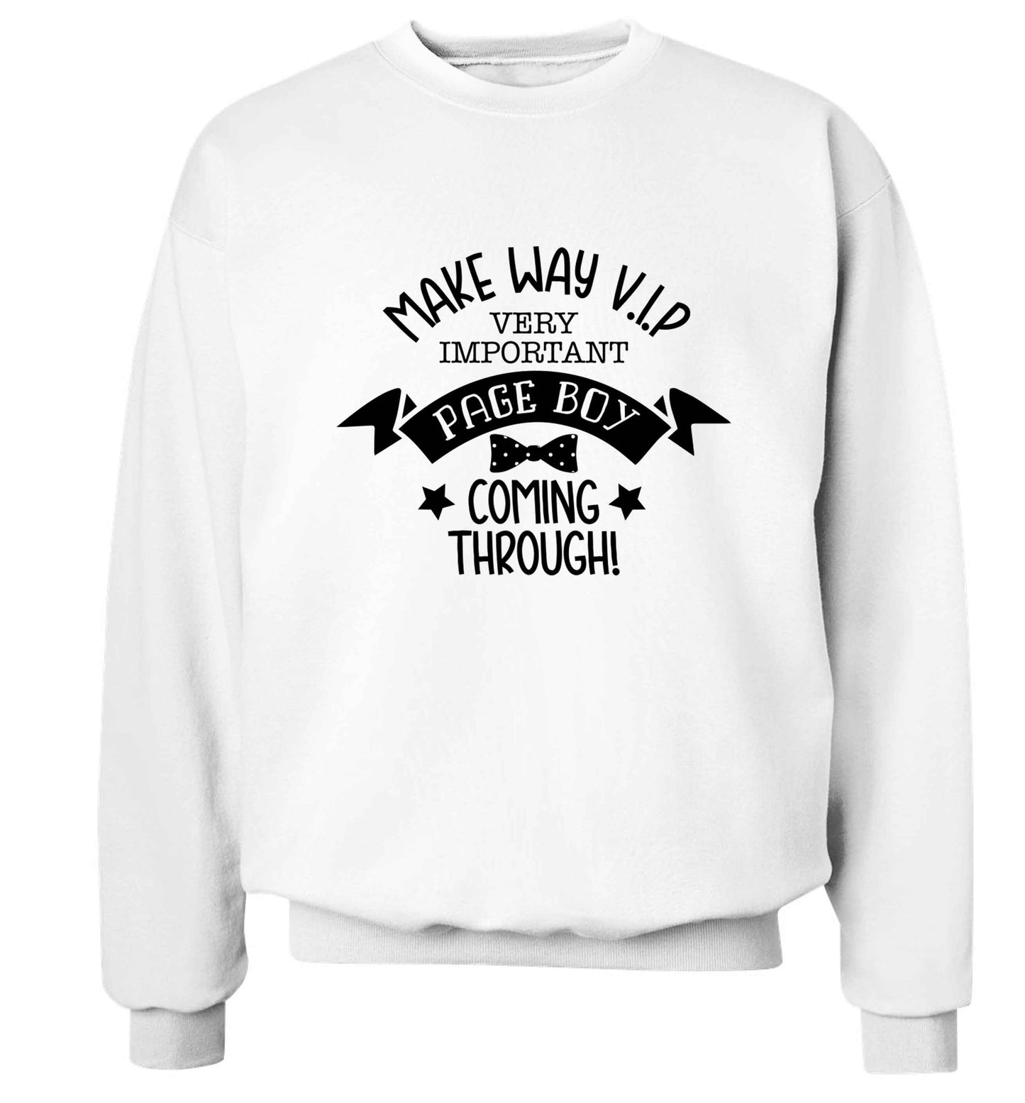 Make way V.I.P page boy coming through! Adult's unisex white Sweater 2XL