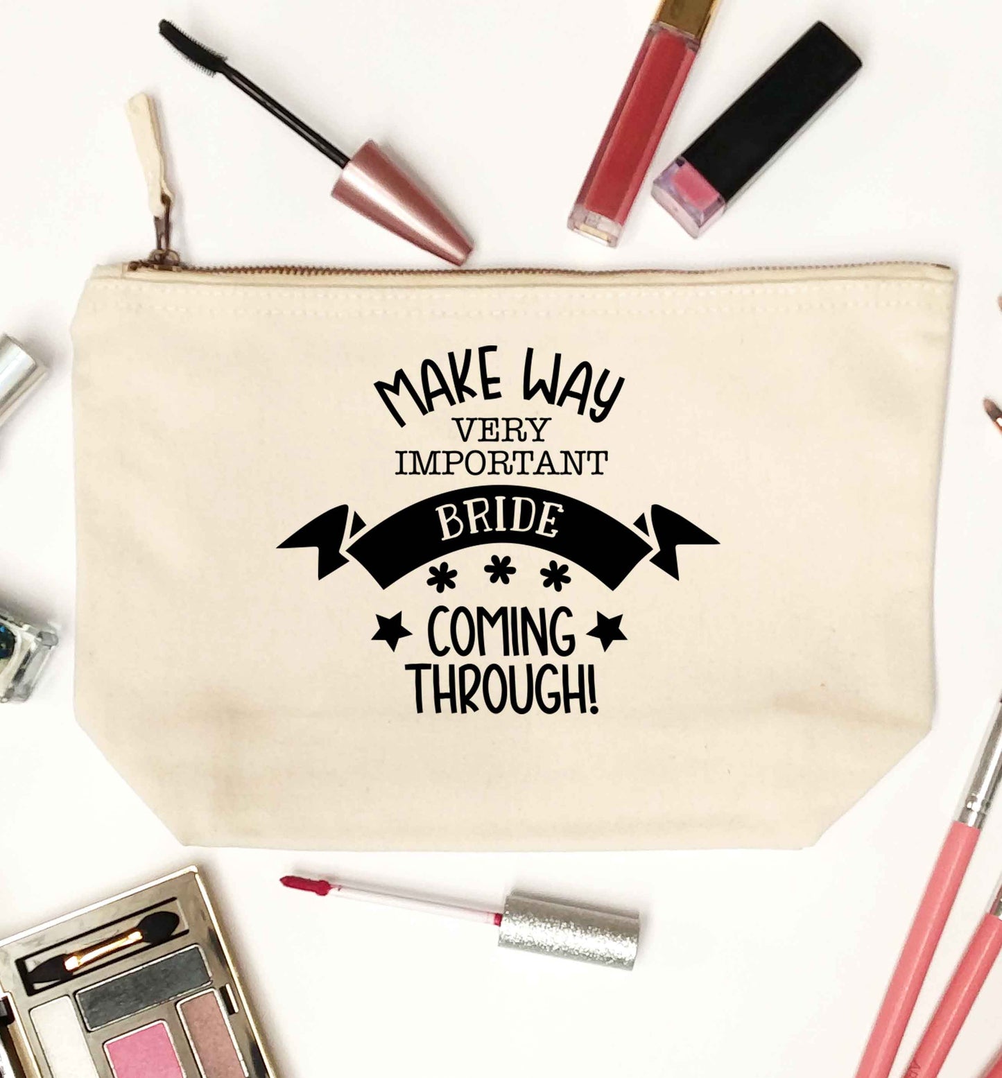 Make way V.I.P very important bride coming through! natural makeup bag