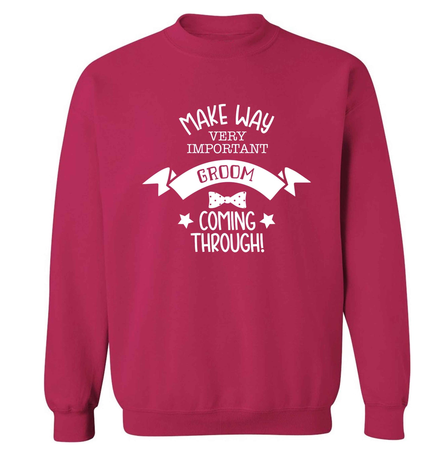 Make way very important groom coming through Adult's unisex pink Sweater 2XL