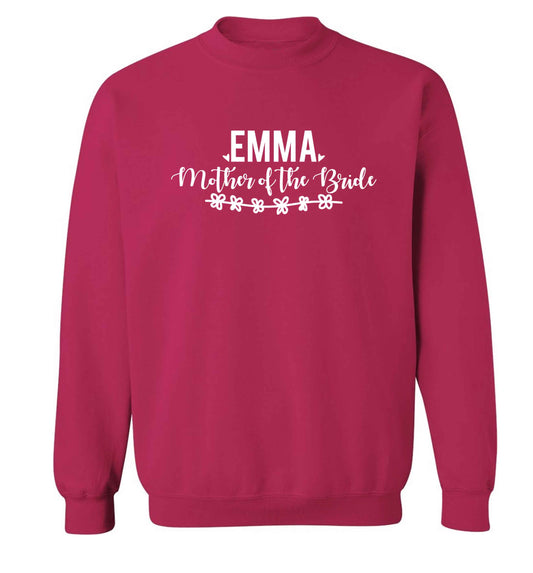 Personalised mother of the bride Adult's unisex pink Sweater 2XL