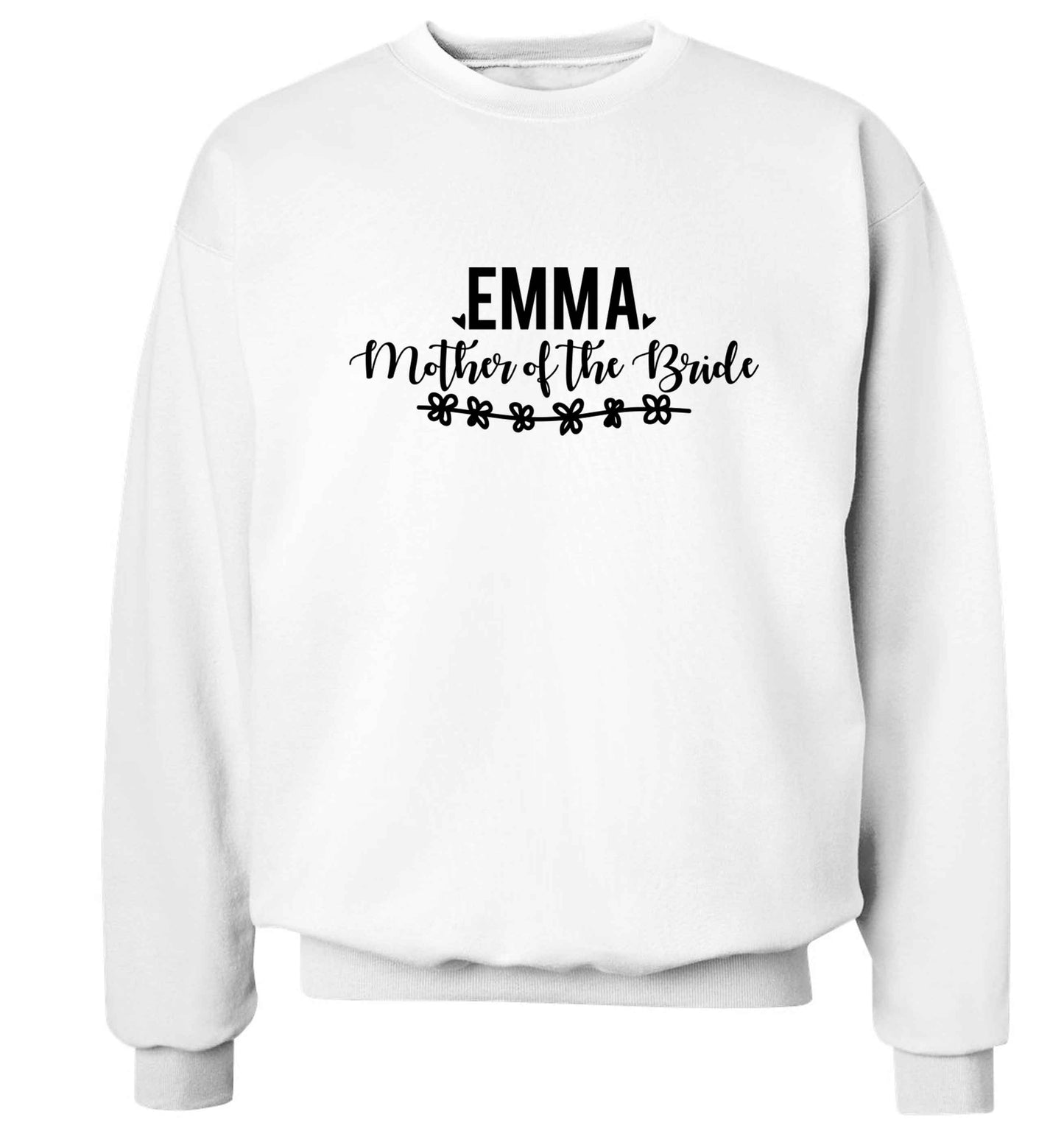 Personalised mother of the bride Adult's unisex white Sweater 2XL