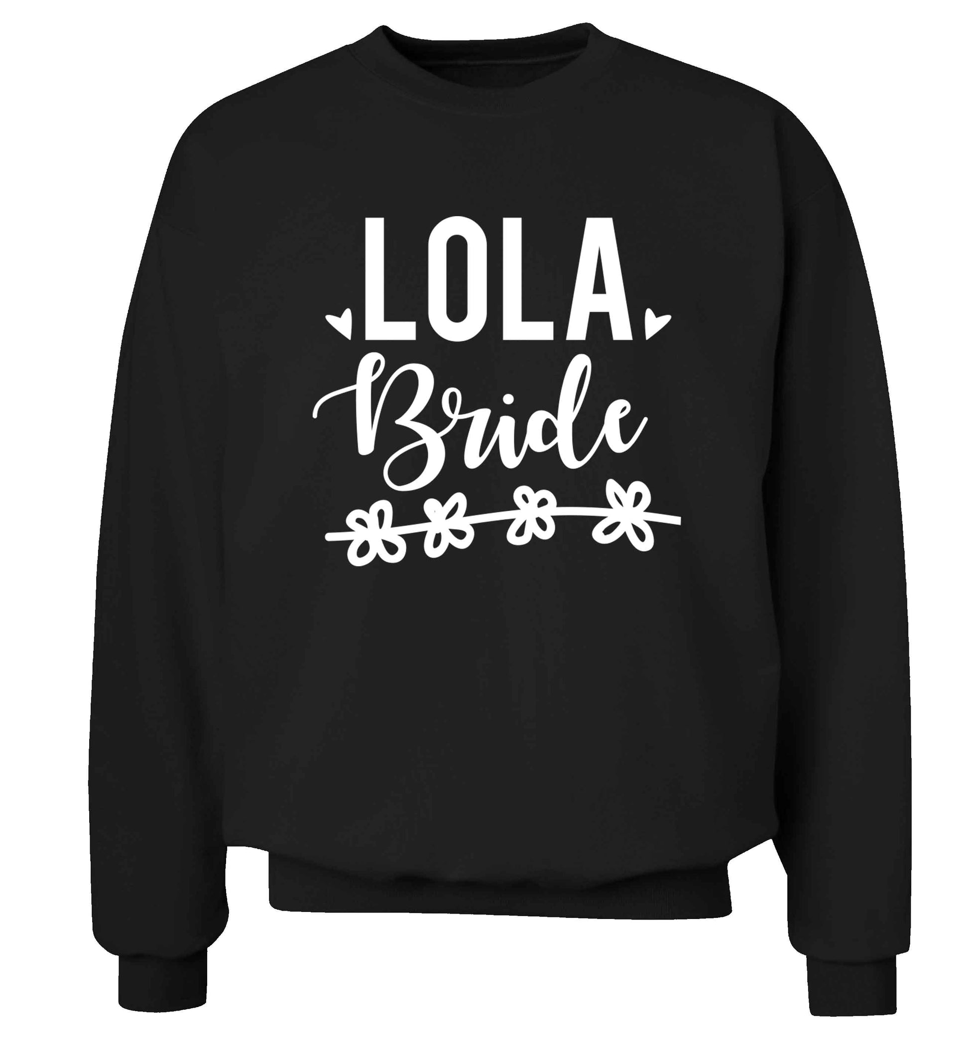 Personalised bride Adult's unisex black Sweater 2XL