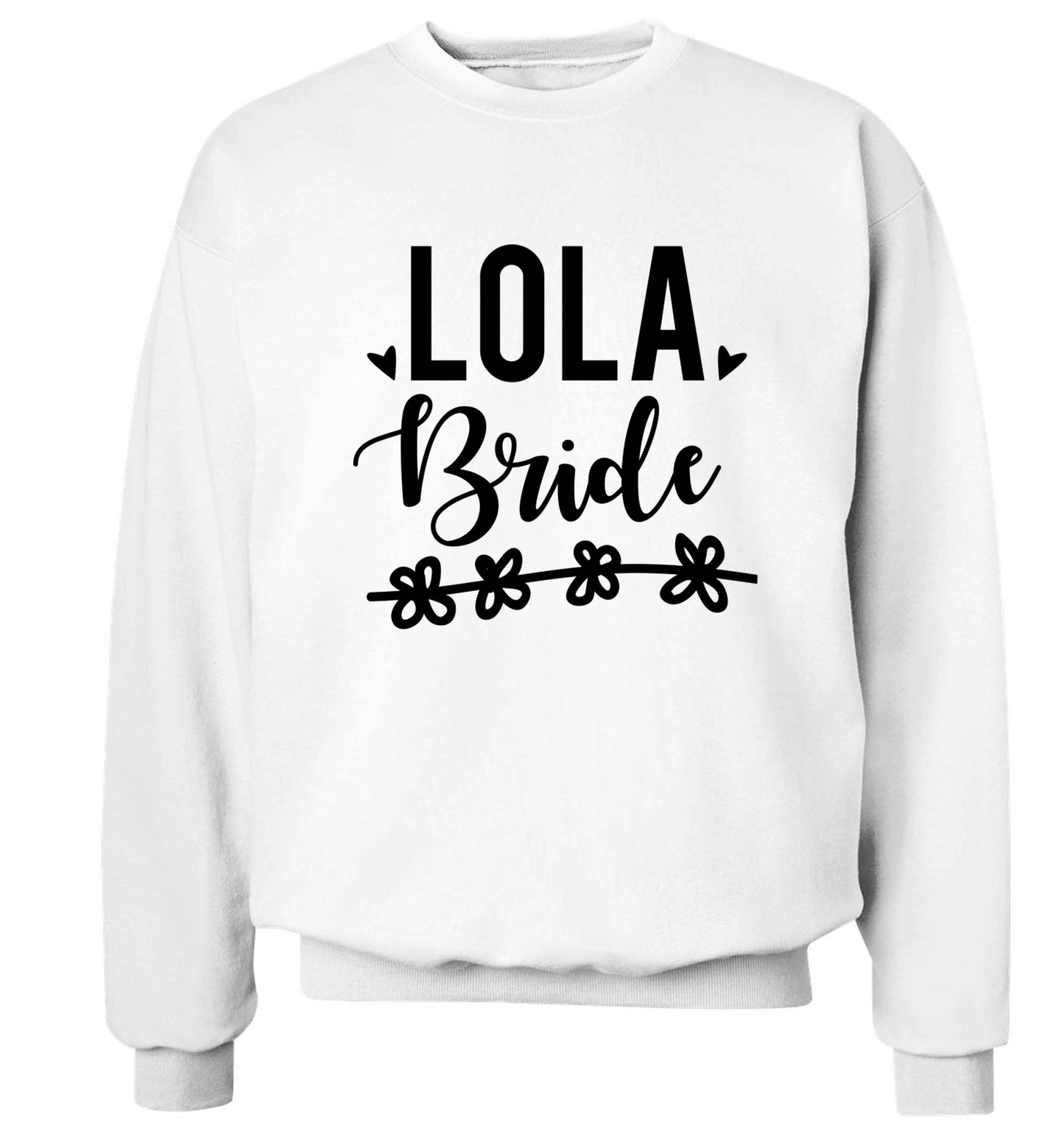 Personalised bride Adult's unisex white Sweater 2XL