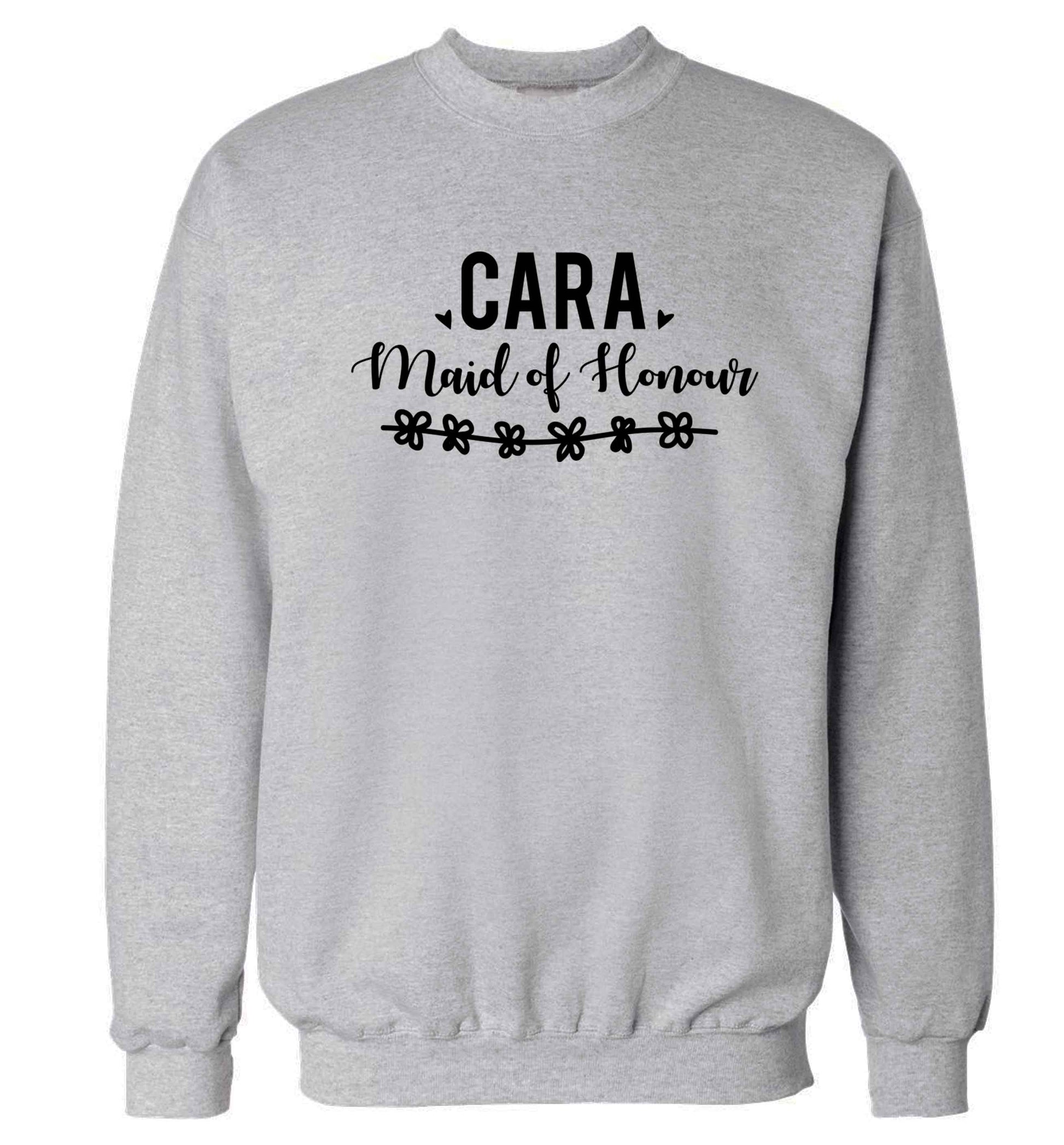 Personalised maid of honour Adult's unisex grey Sweater 2XL