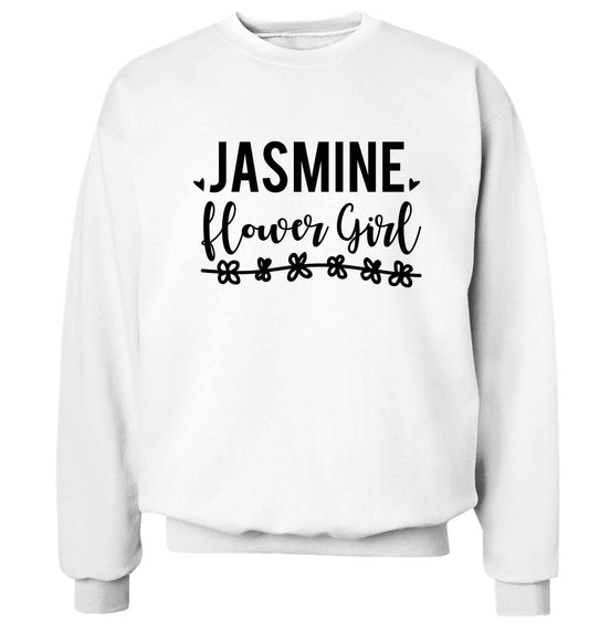 Personalised flower girl Adult's unisex white Sweater 2XL