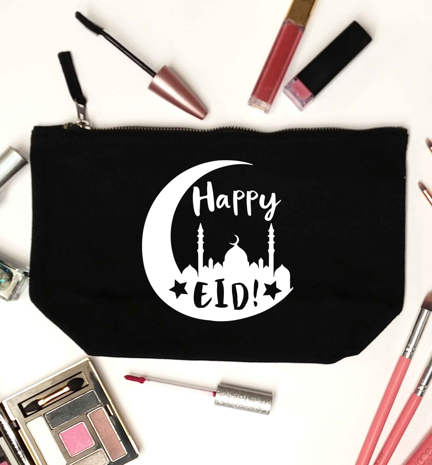 Happy Eid black makeup bag
