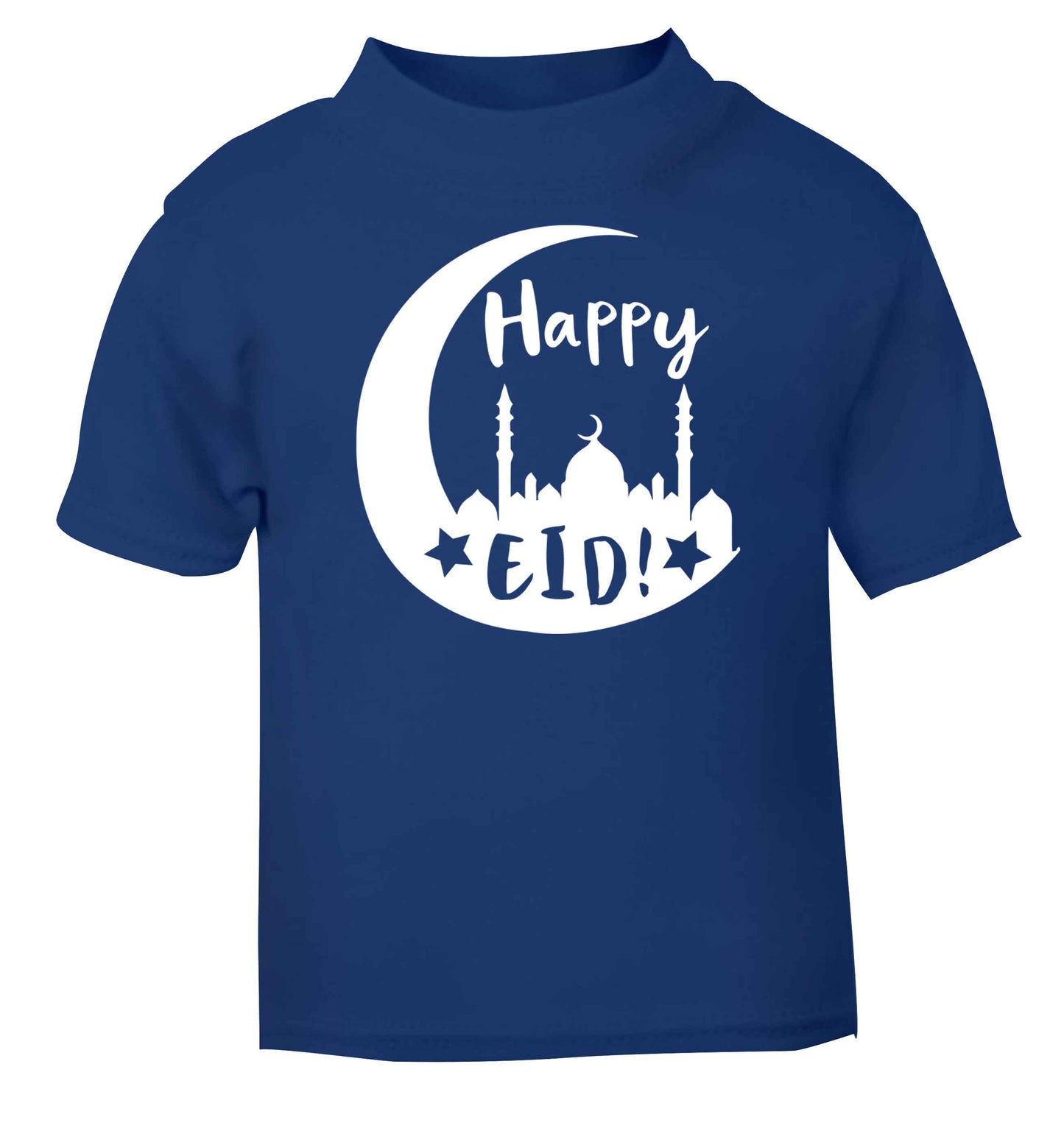Happy Eid blue baby toddler Tshirt 2 Years