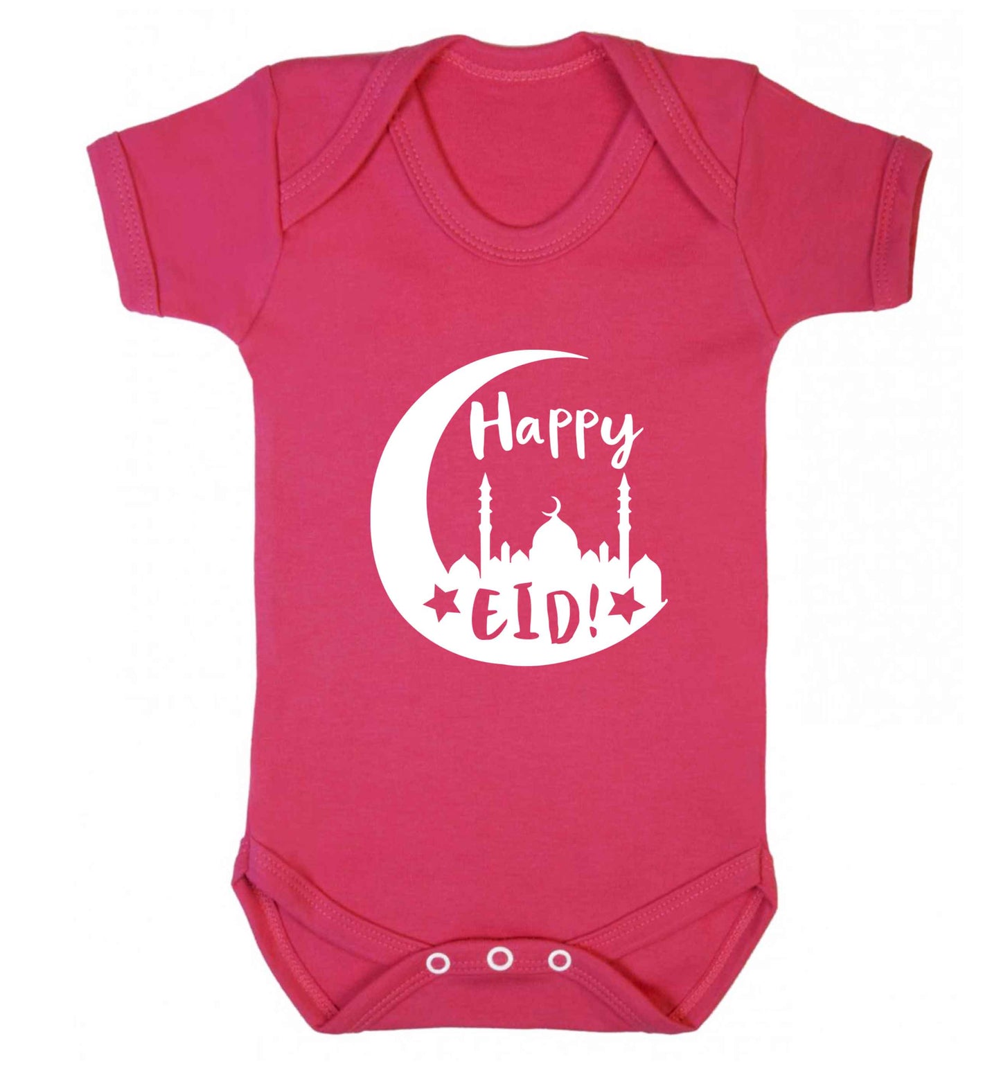Happy Eid baby vest dark pink 18-24 months