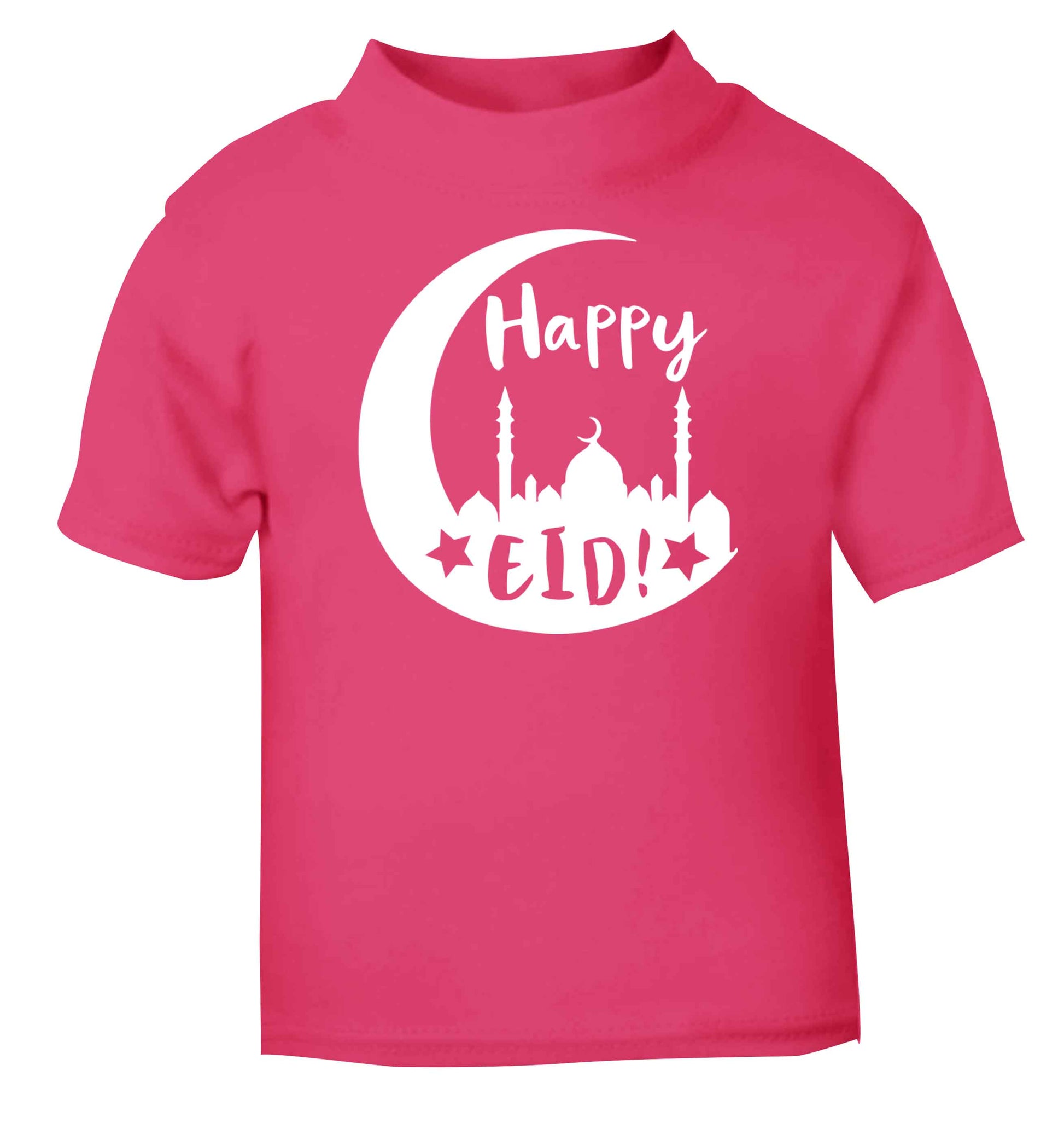 Happy Eid pink baby toddler Tshirt 2 Years