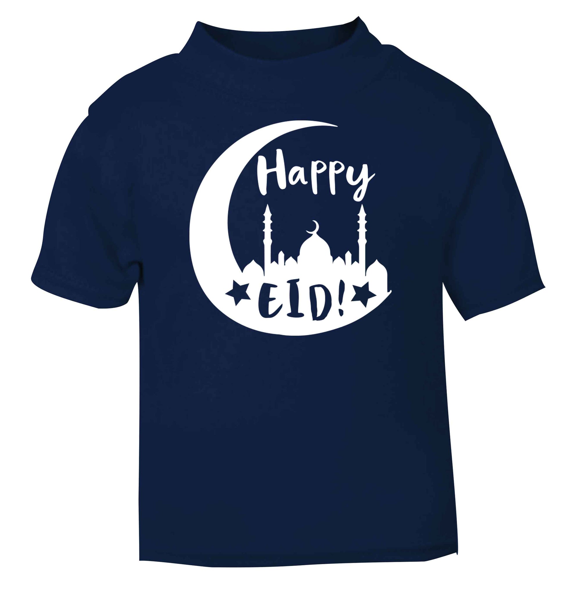 Happy Eid navy baby toddler Tshirt 2 Years