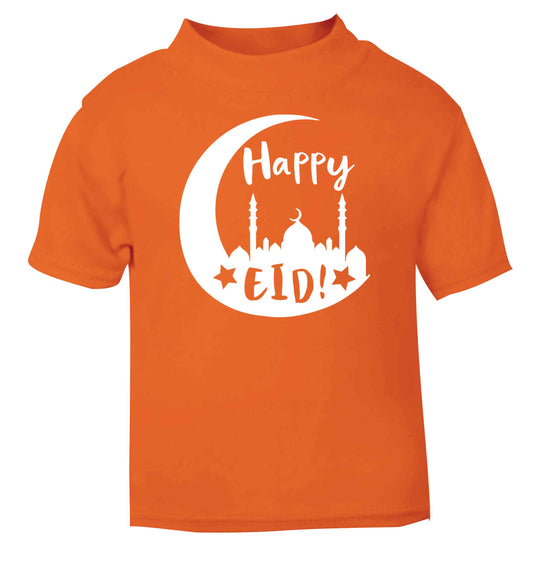Happy Eid orange baby toddler Tshirt 2 Years