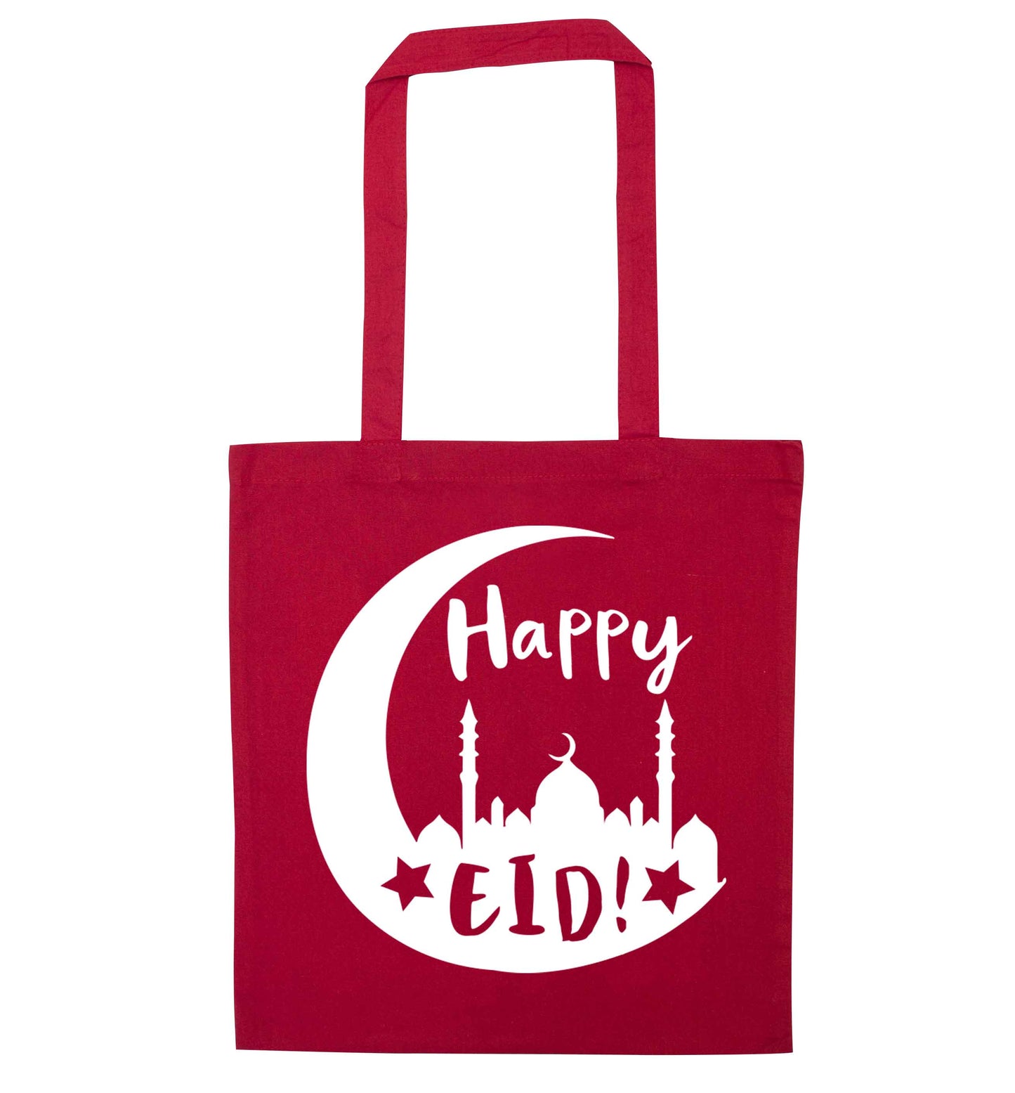 Happy Eid red tote bag