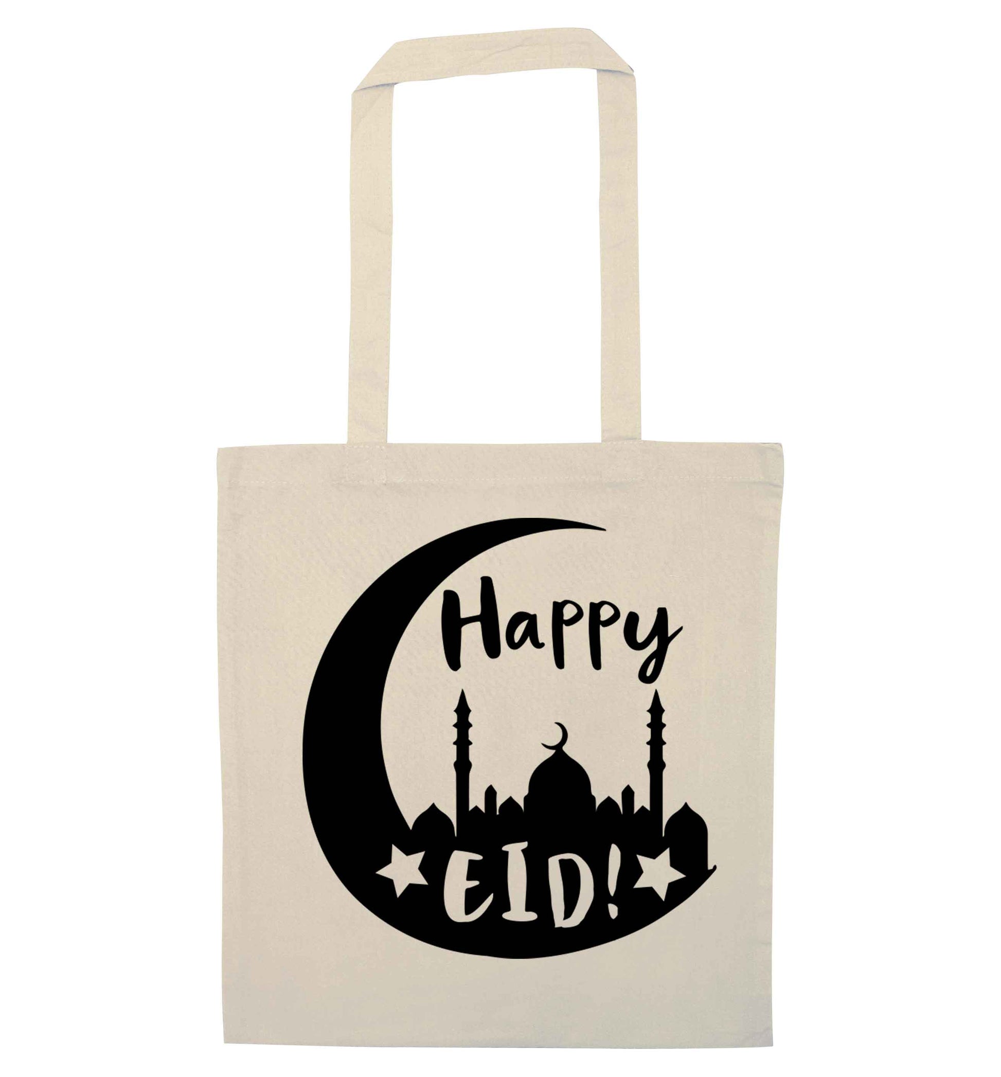 Happy Eid natural tote bag
