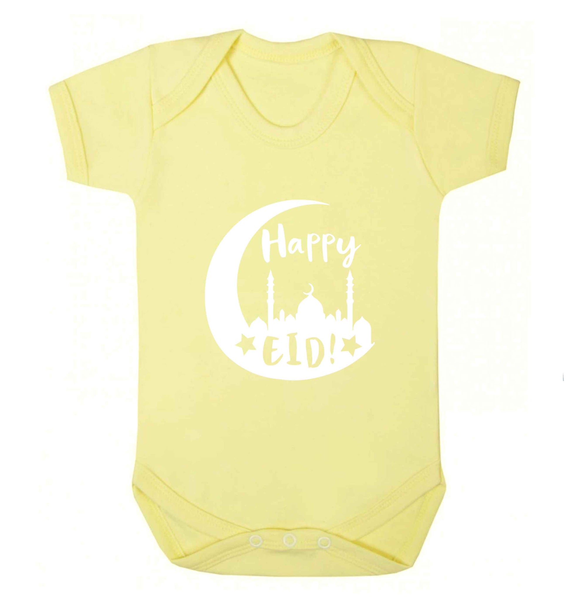 Happy Eid baby vest pale yellow 18-24 months