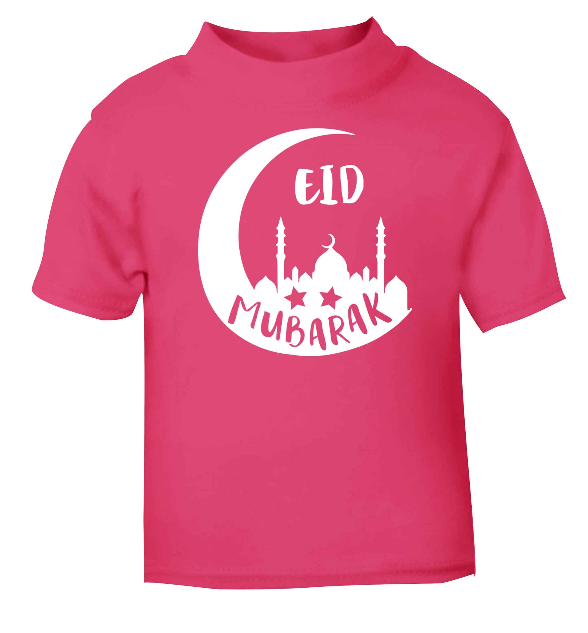 Eid mubarak pink baby toddler Tshirt 2 Years