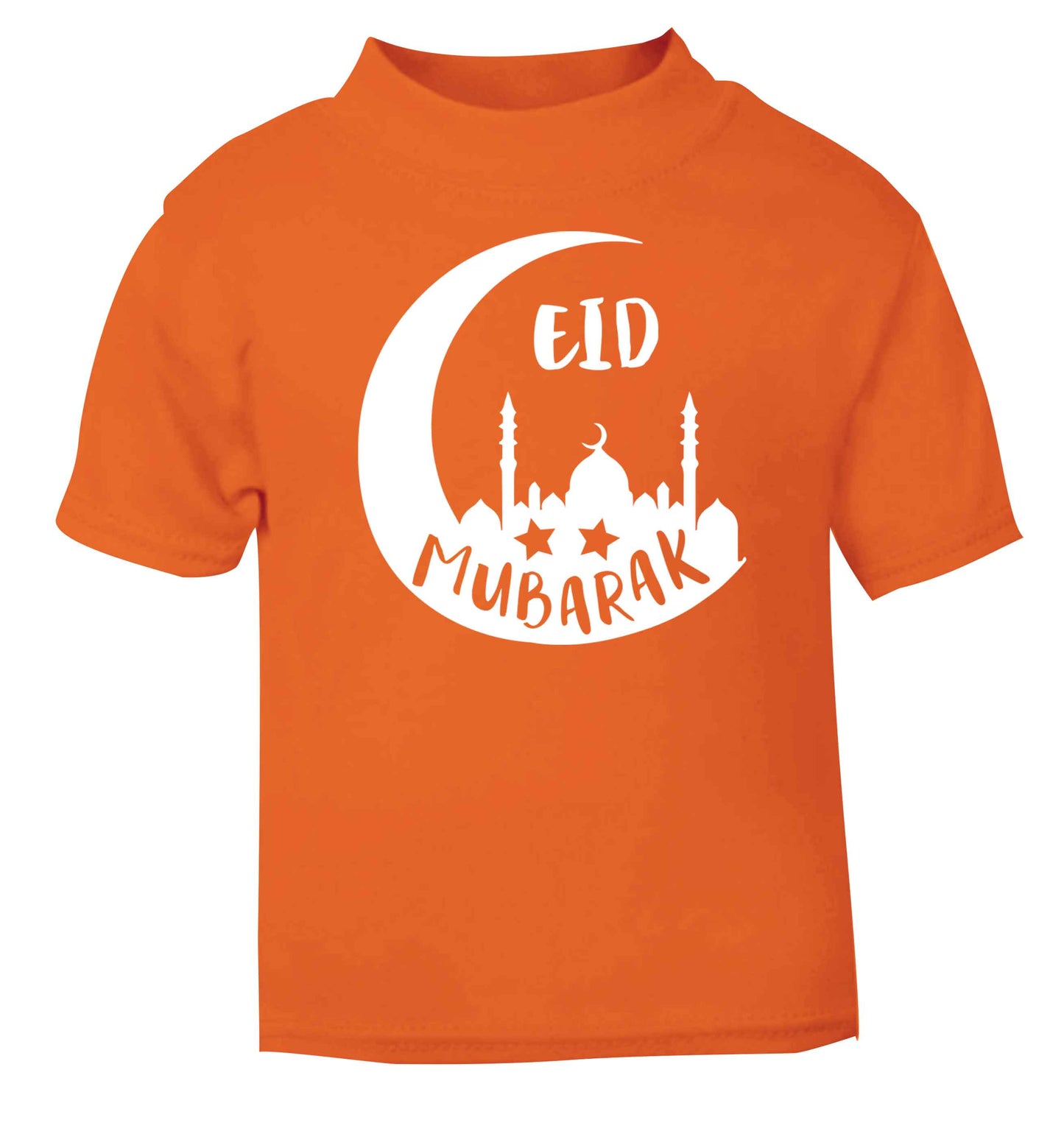Eid mubarak orange baby toddler Tshirt 2 Years