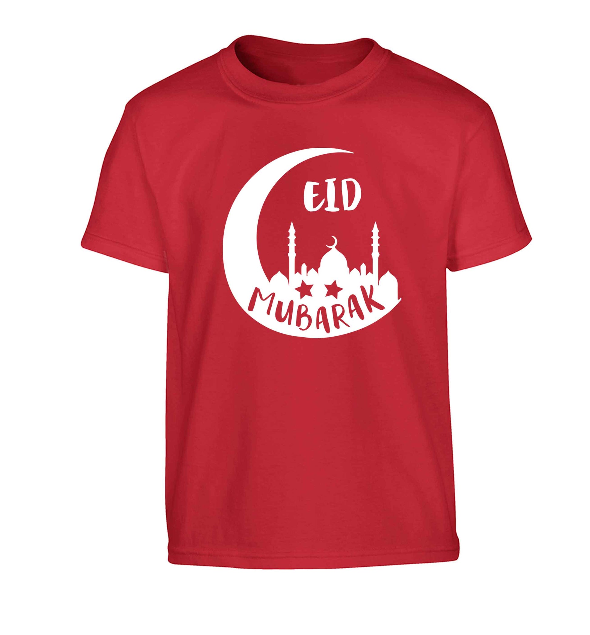 Eid mubarak Children's red Tshirt 12-13 Years