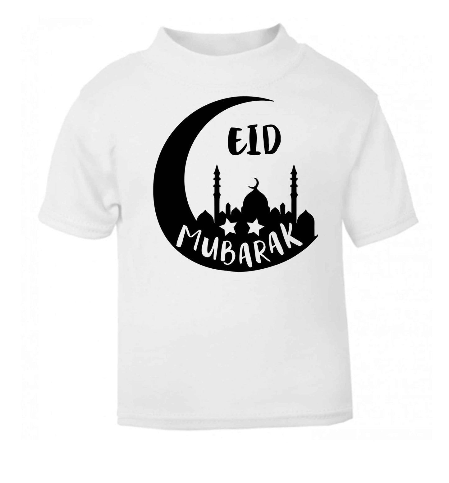 Eid mubarak white baby toddler Tshirt 2 Years