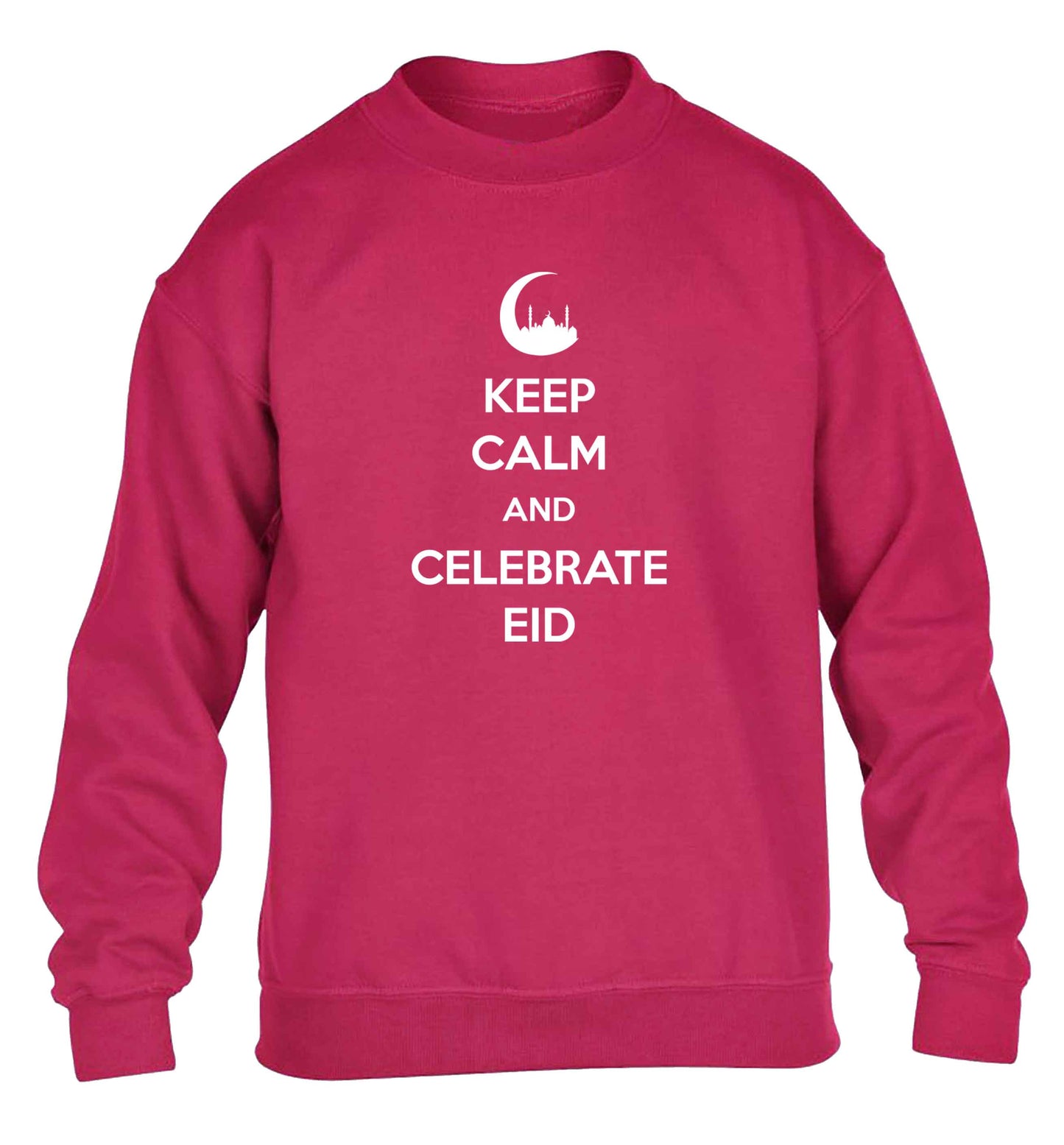 Keep calm and celebrate Eid children's pink sweater 12-13 Years