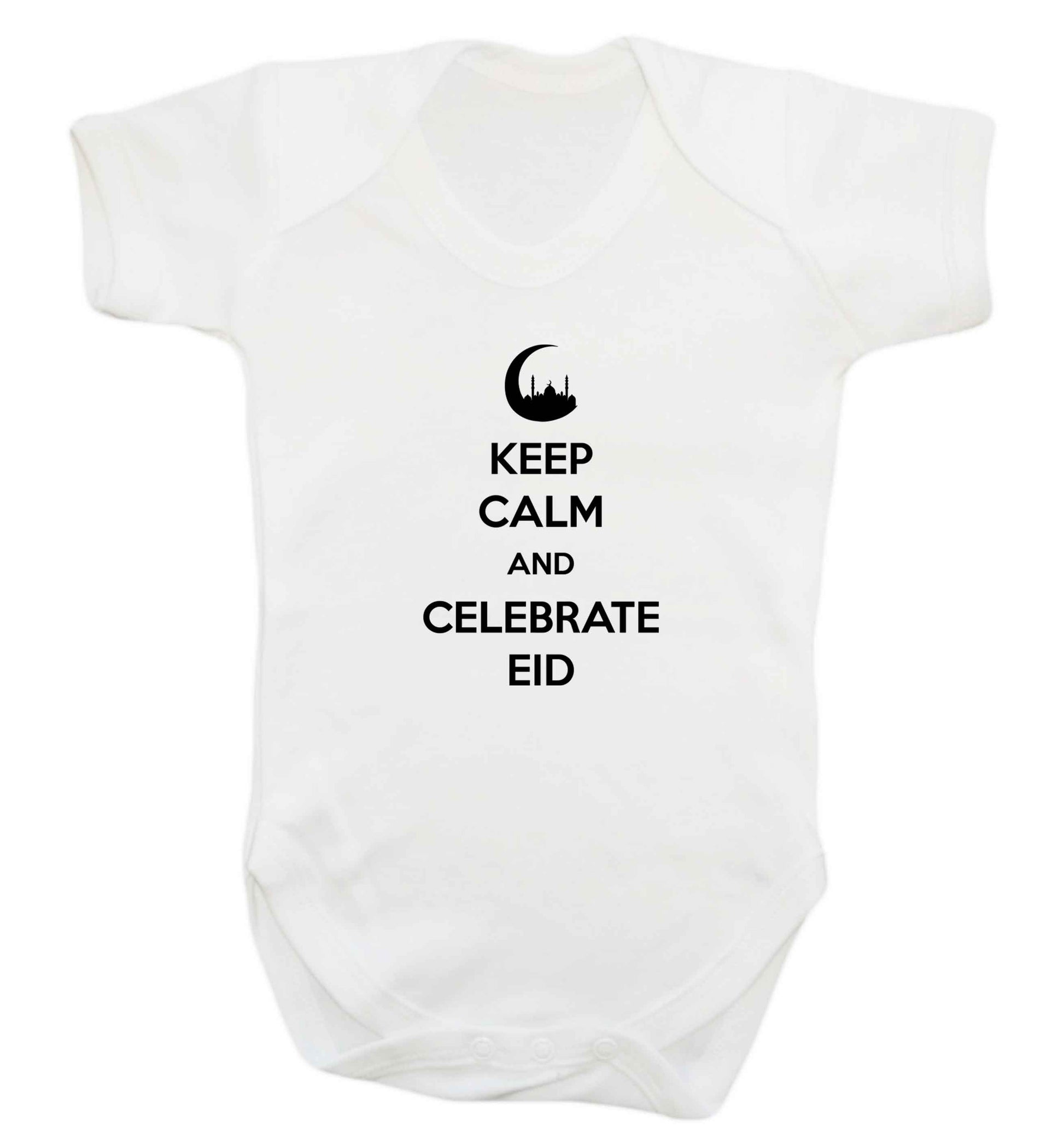 Keep calm and celebrate Eid baby vest white 18-24 months