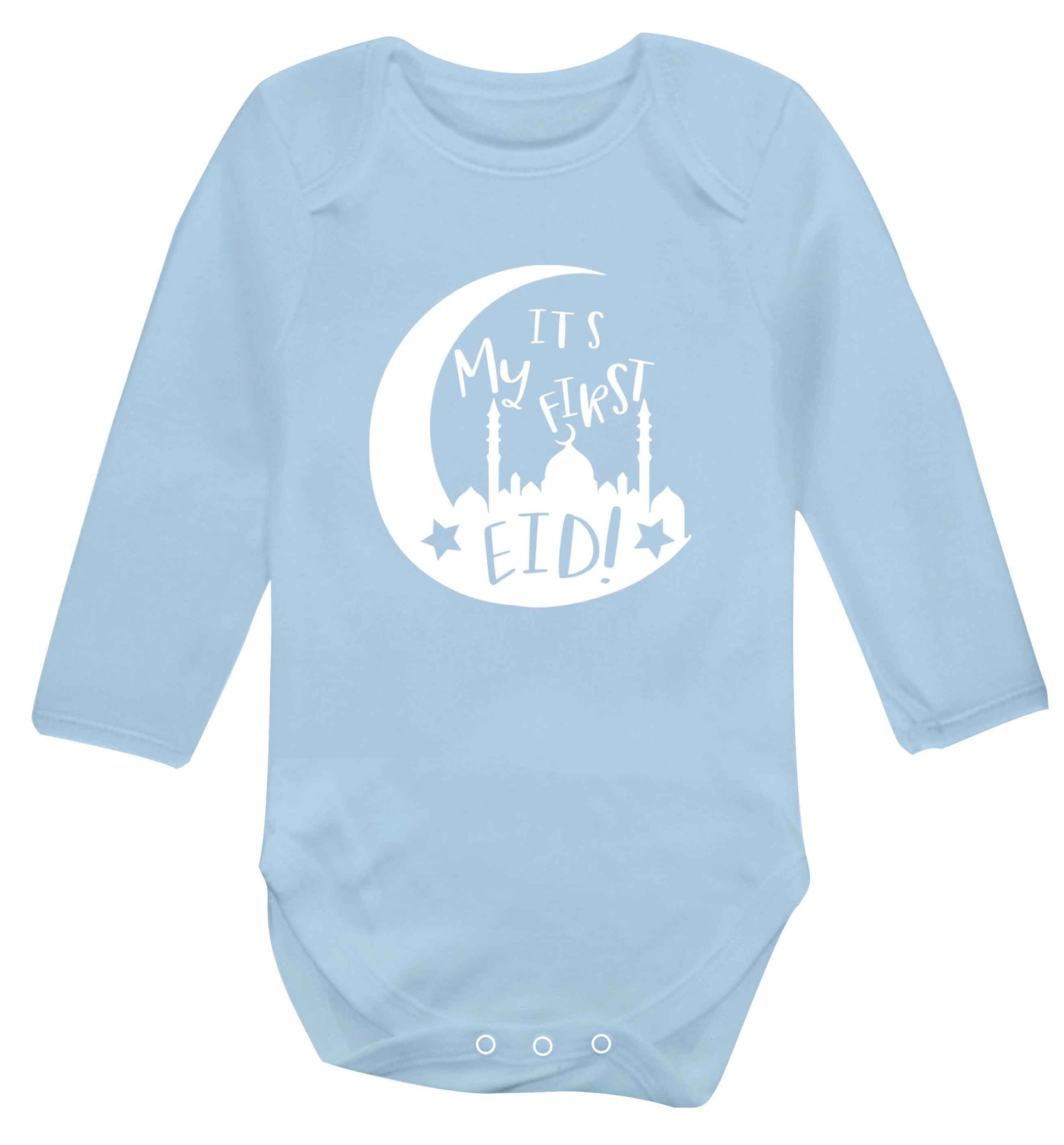 It's my first Eid moon baby vest long sleeved pale blue 6-12 months