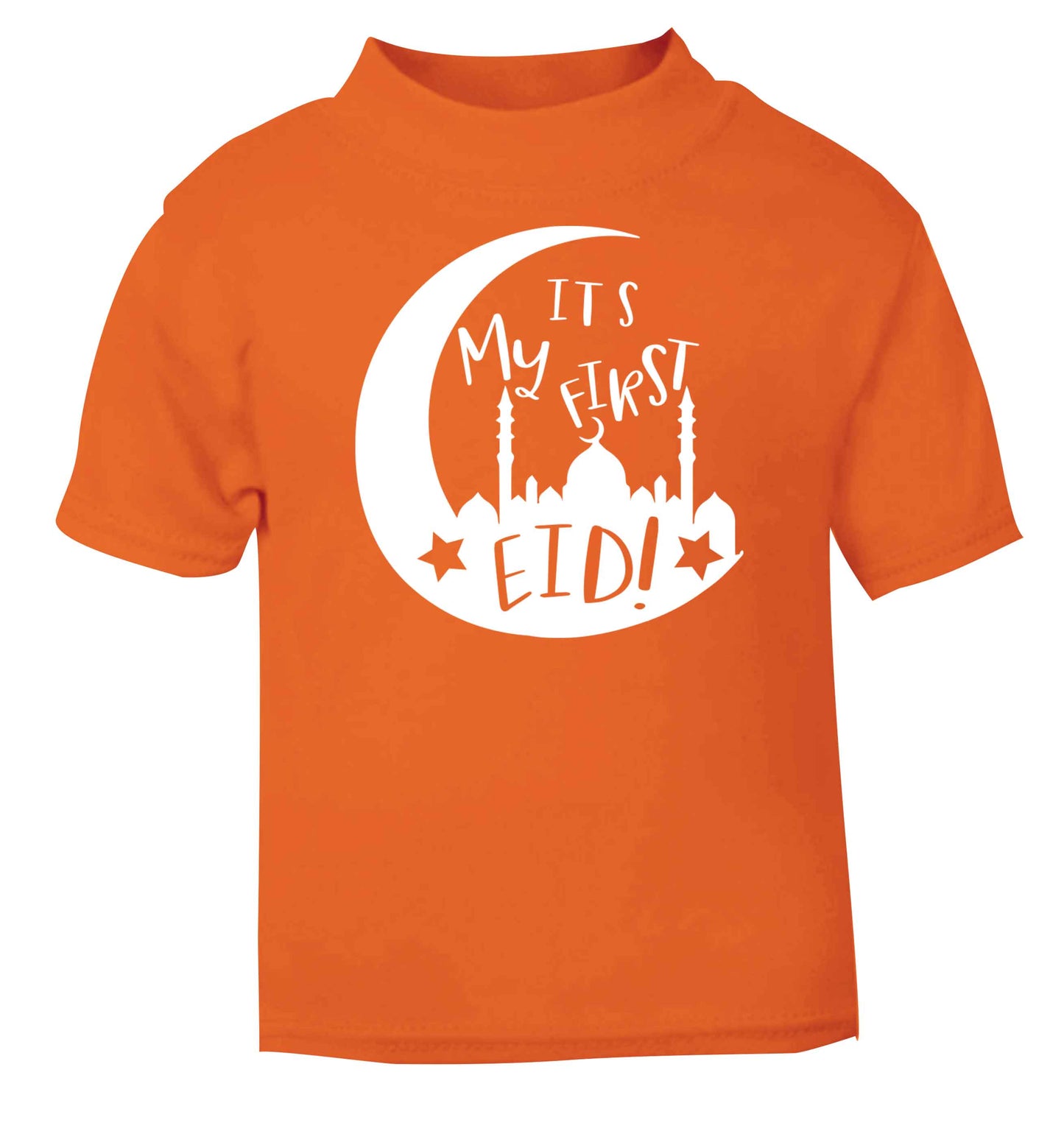 It's my first Eid moon orange baby toddler Tshirt 2 Years