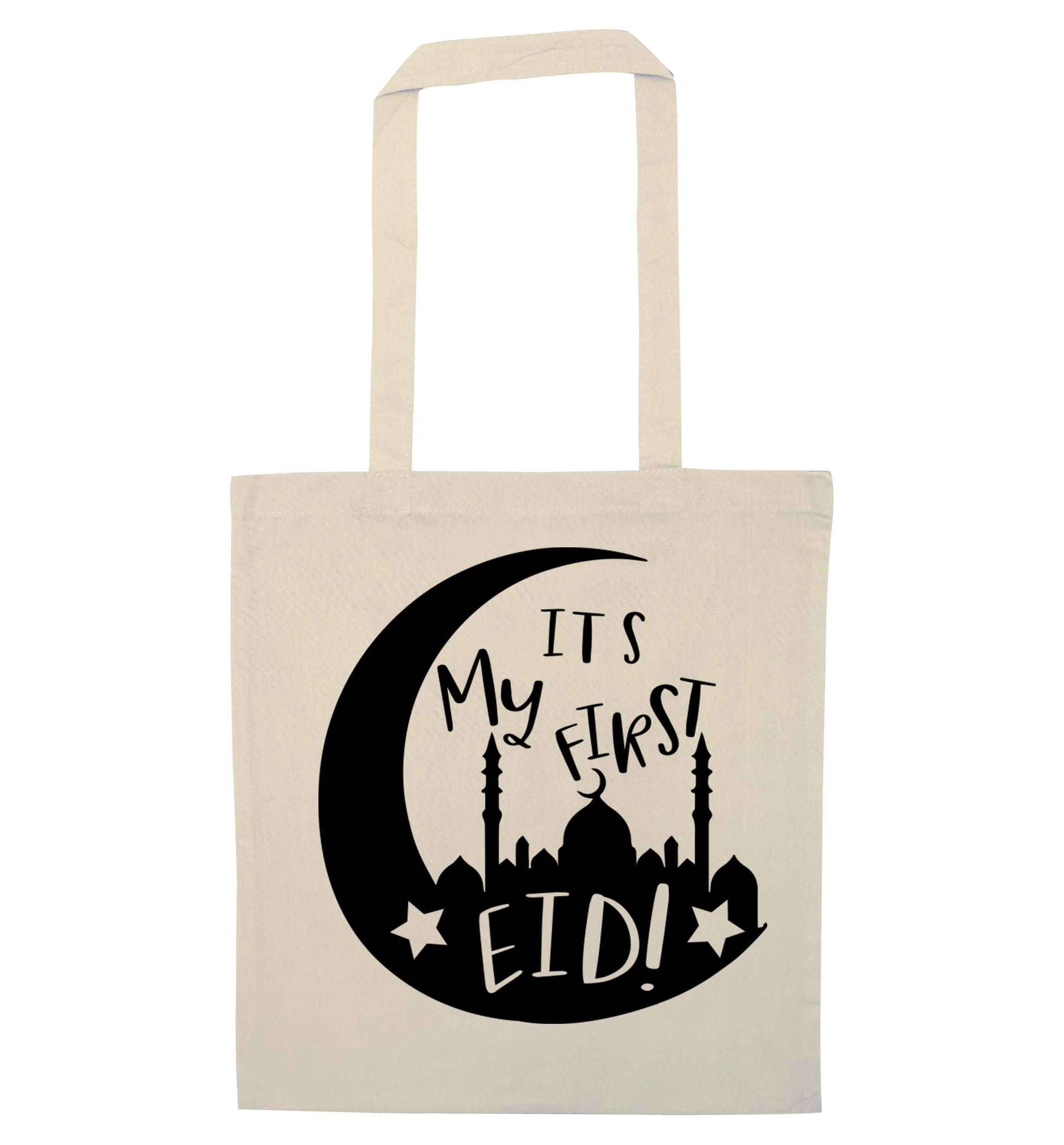 It's my first Eid moon natural tote bag