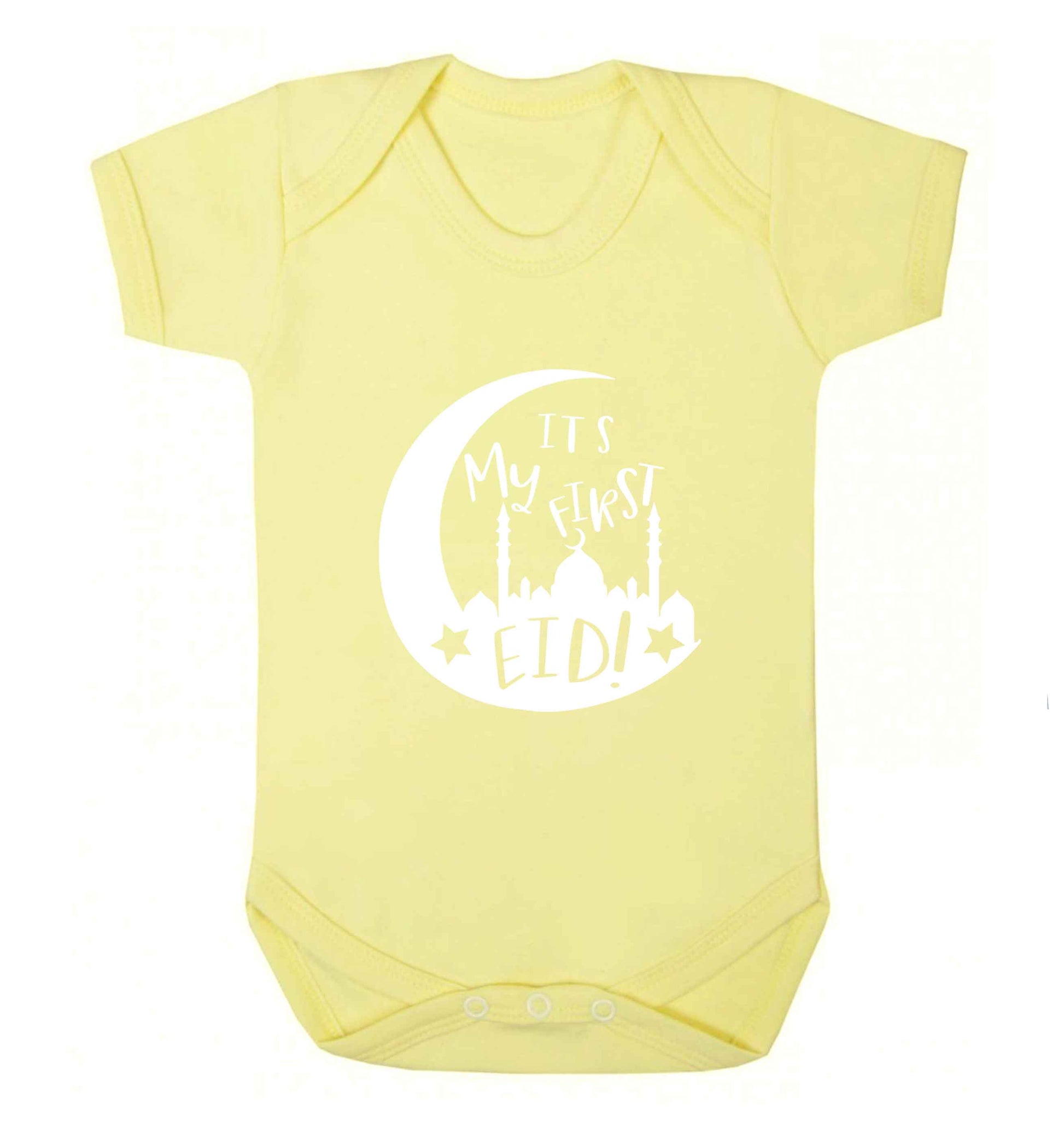 It's my first Eid moon baby vest pale yellow 18-24 months