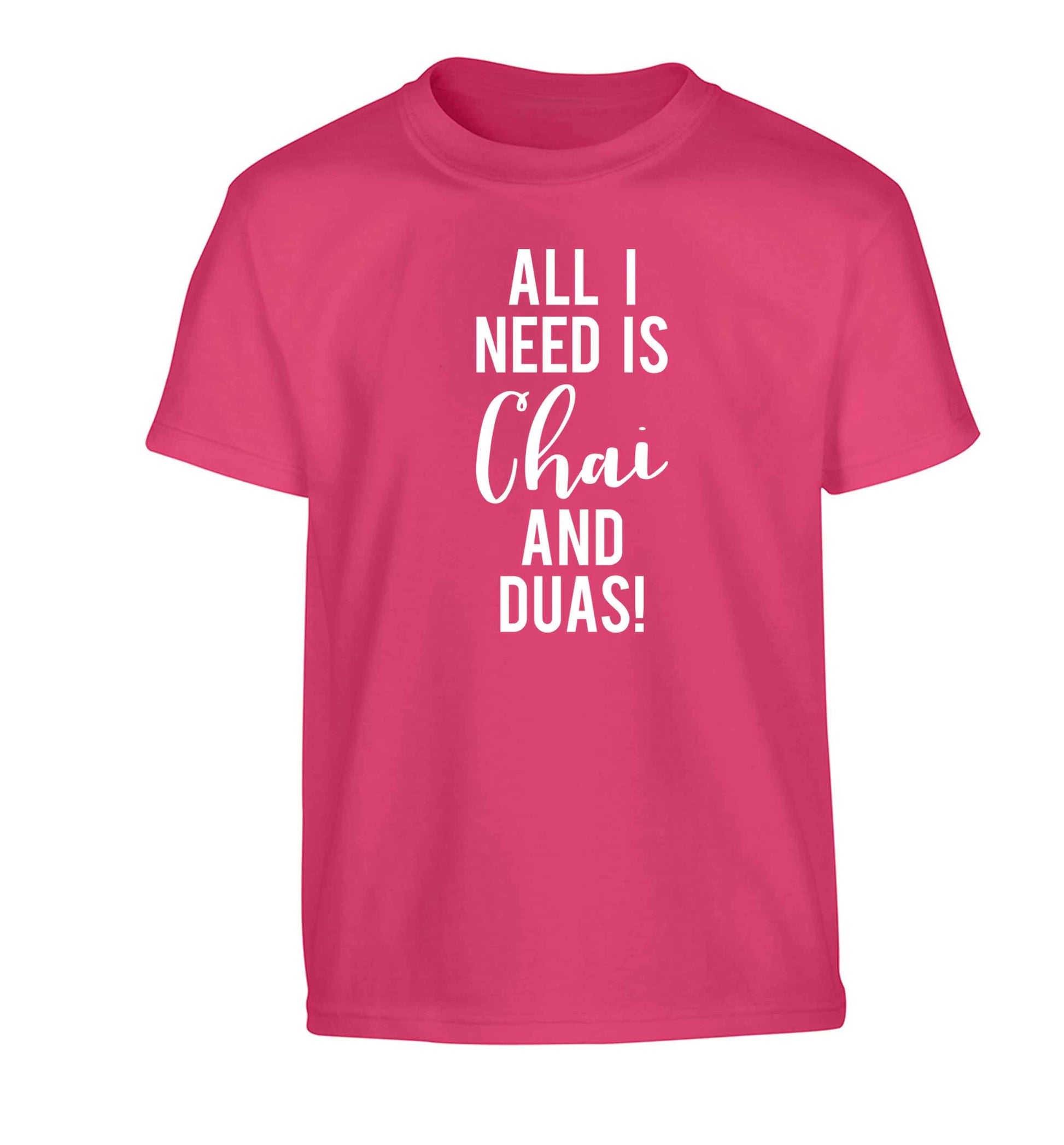All I need is chai and duas Children's pink Tshirt 12-13 Years