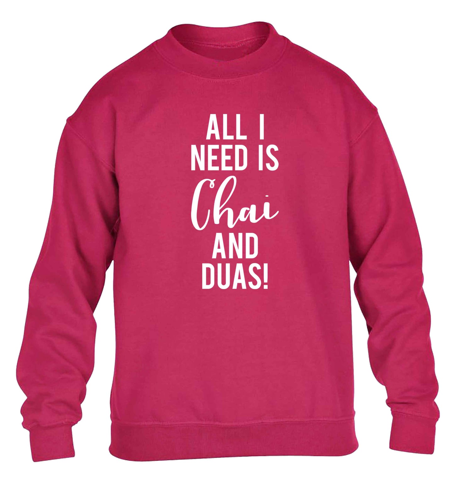 All I need is chai and duas children's pink sweater 12-13 Years