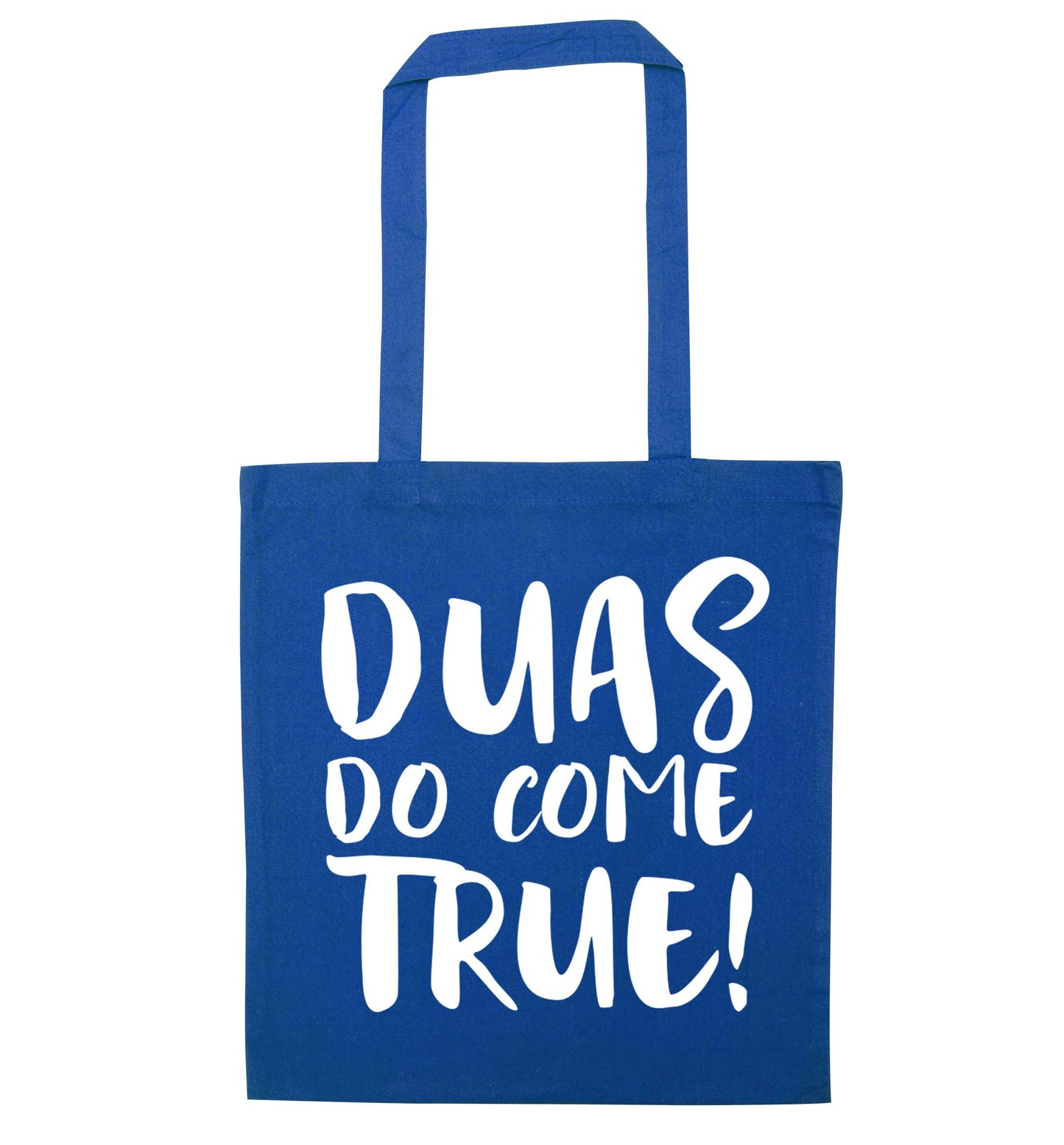 Duas do come true blue tote bag
