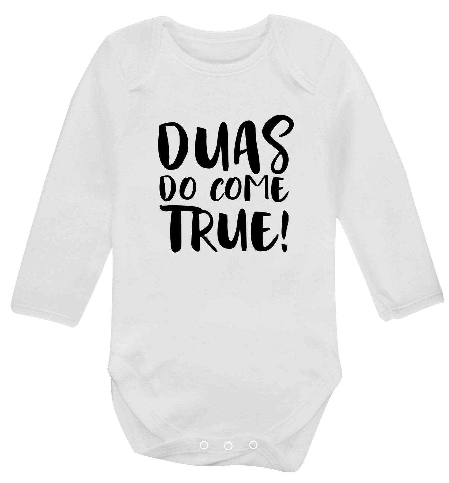 Duas do come true baby vest long sleeved white 6-12 months